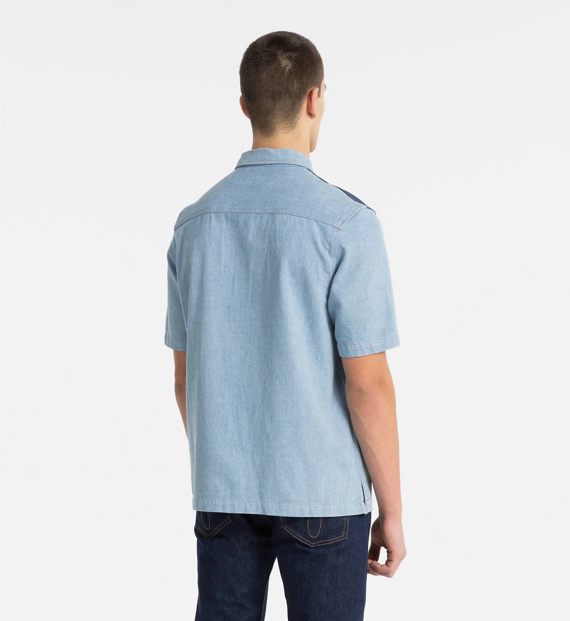 Calvin Klein Contrasting Western CK Logo Denim Shirt Size US L / EU 52-54 / 3 - 4 Thumbnail