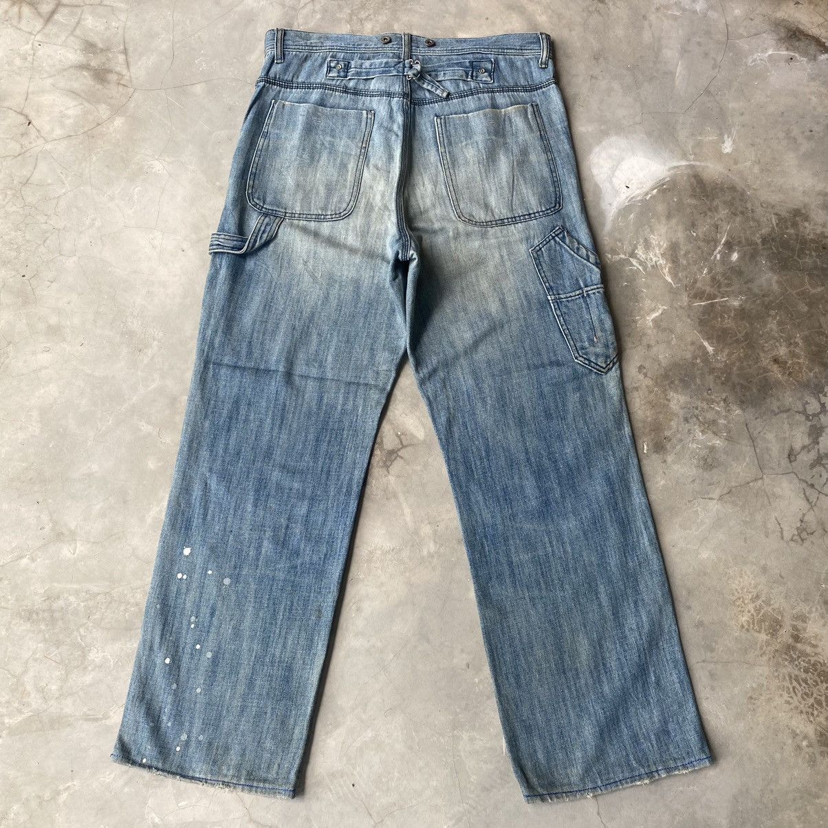 Japanese Brand × Vintage Vintage Japanese denim baggy jeans carpenter wide leg Size US 34 / EU 50 - 9 Thumbnail
