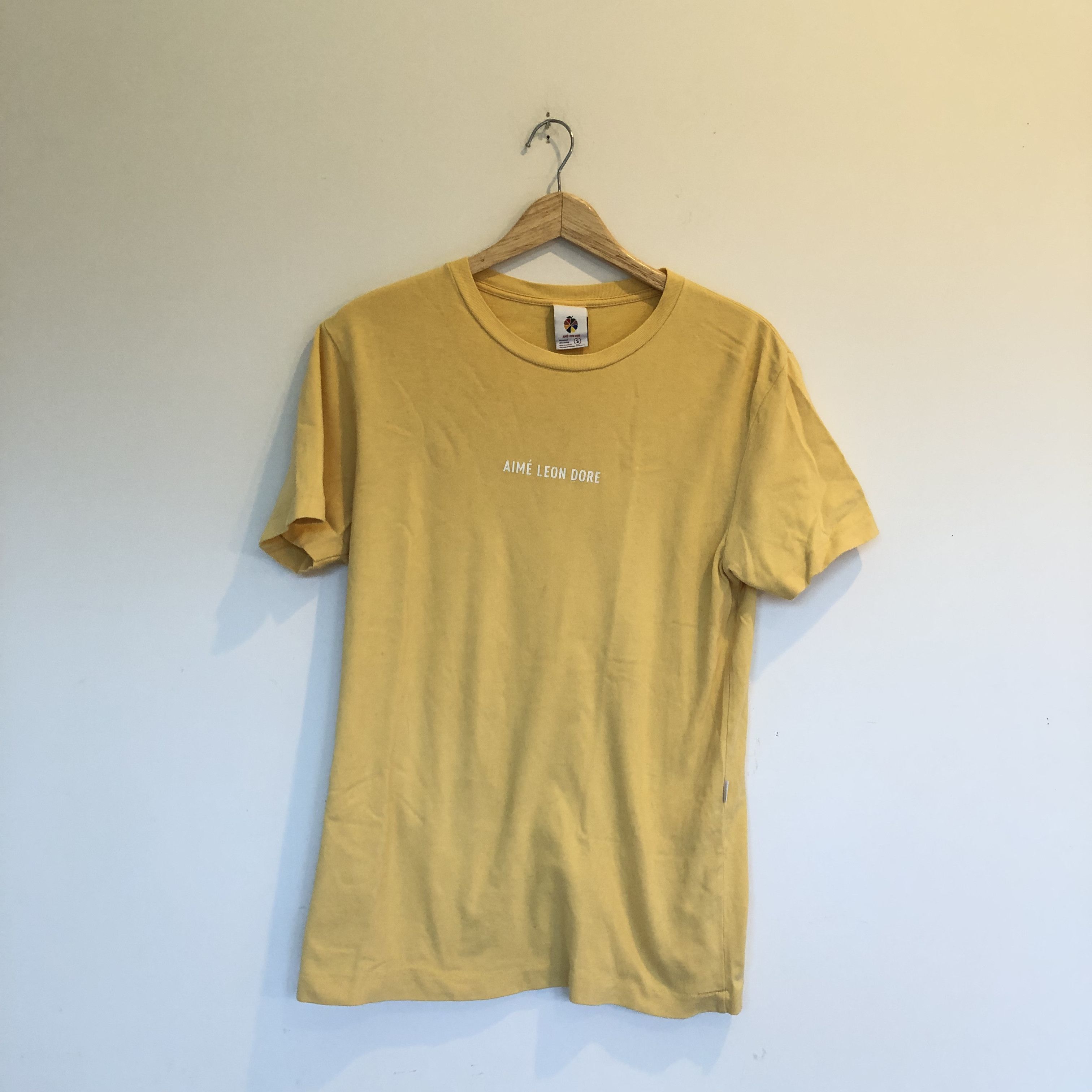 image of Aime Leon Dore Logo Tee in Yellow, Men's (Size Small)