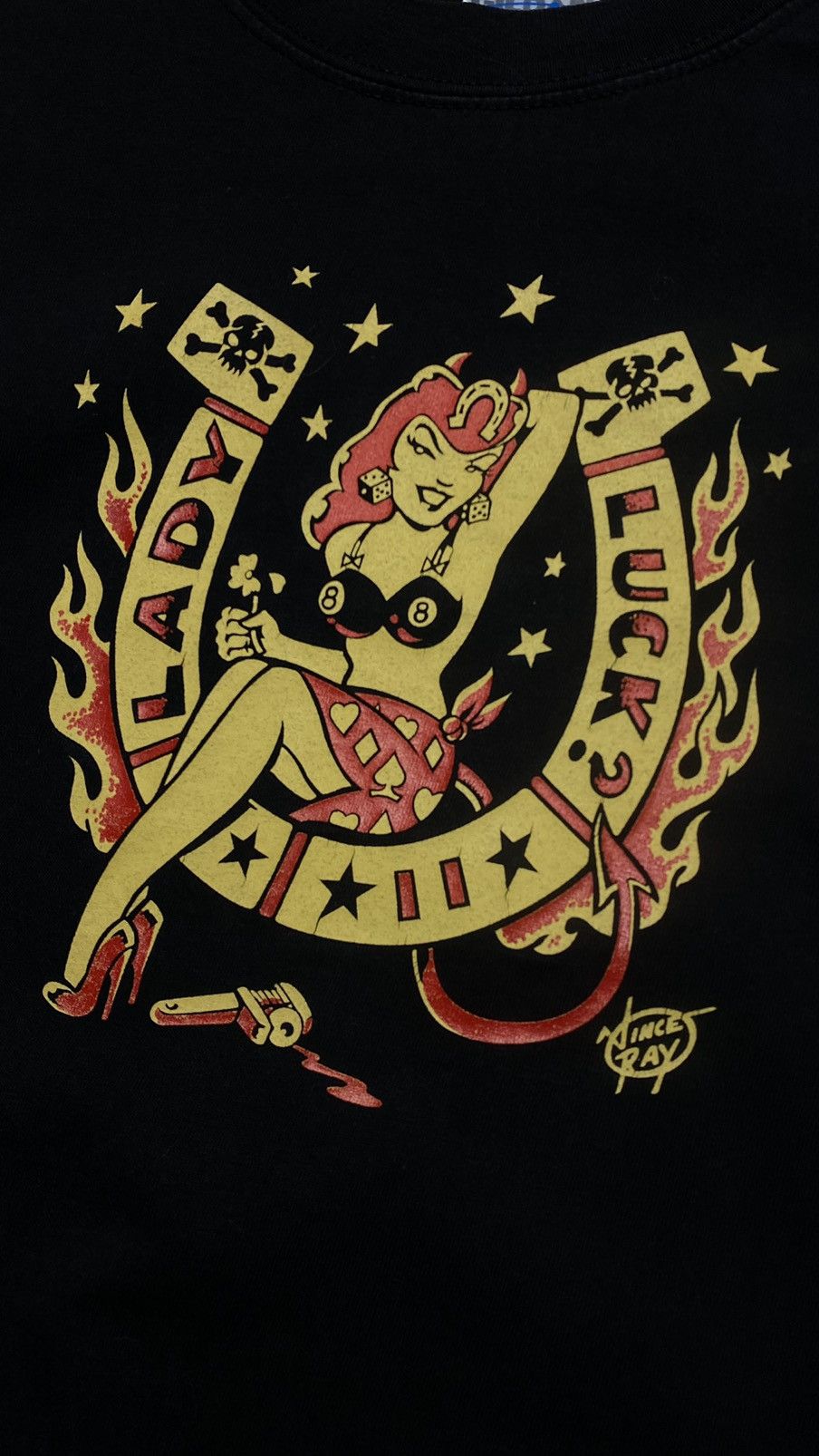 Vintage Sexy Girl Lady Luck vintage 90s T-shirts Size US XL / EU 56 / 4 - 3 Thumbnail