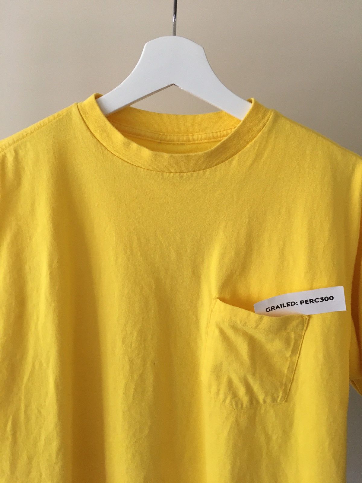 Vintage Vintage 80’s Single Stitched Yellow Pocket Tee Size US M / EU 48-50 / 2 - 8 Thumbnail