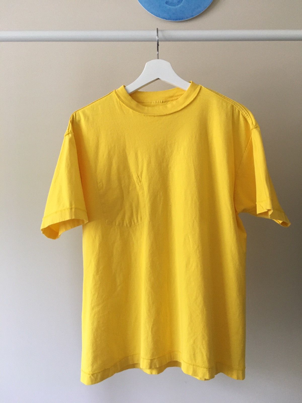 Vintage Vintage 80’s Single Stitched Yellow Pocket Tee Size US M / EU 48-50 / 2 - 4 Thumbnail