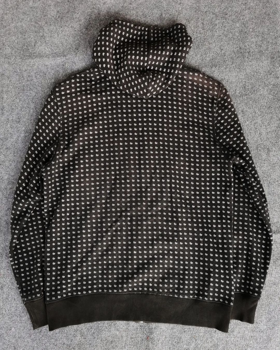 Stussy × Vintage Vtg Y2K Stussy Peace And Prosperity AOP Monogram Hoodie Size US L / EU 52-54 / 3 - 3 Thumbnail
