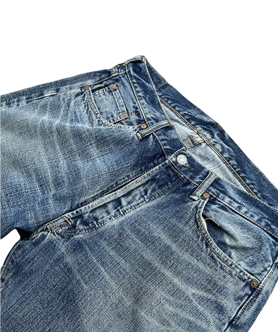 Japanese Brand Pure Blue Japan Vintage Selvedge Aging Wash Denim Size US 32 / EU 48 - 10 Thumbnail