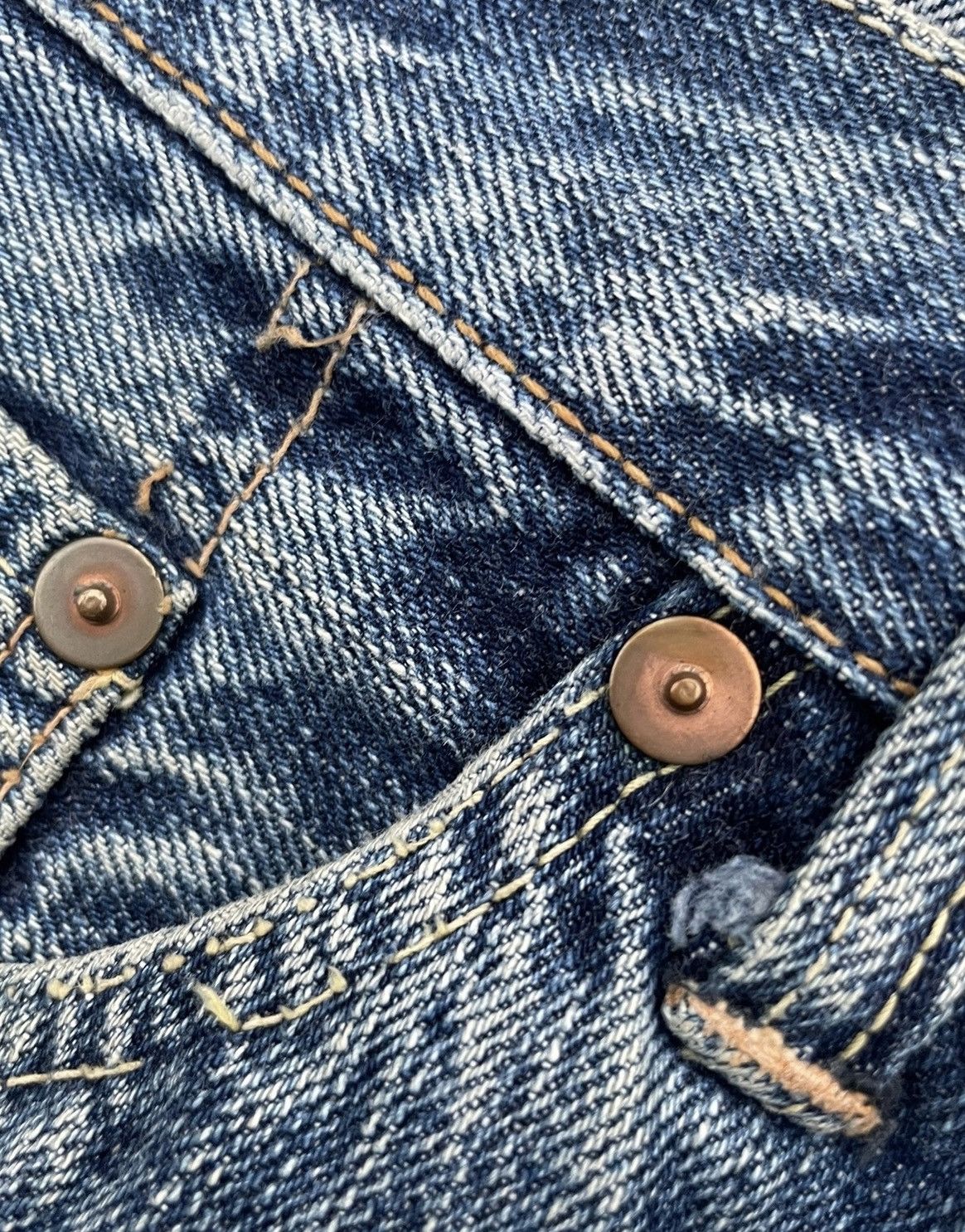 Japanese Brand Pure Blue Japan Vintage Selvedge Aging Wash Denim Size US 32 / EU 48 - 3 Thumbnail