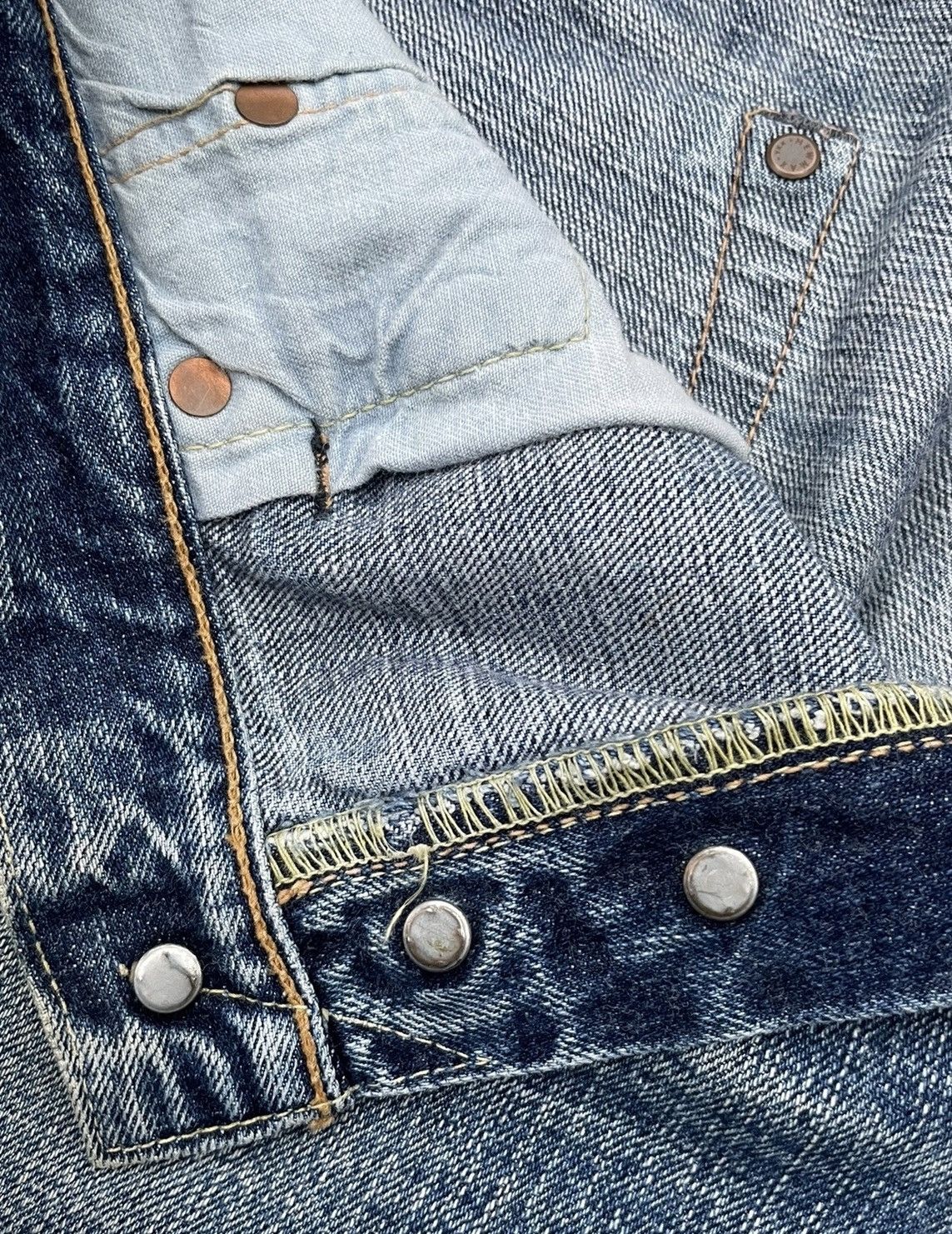 Japanese Brand Pure Blue Japan Vintage Selvedge Aging Wash Denim Size US 32 / EU 48 - 5 Thumbnail