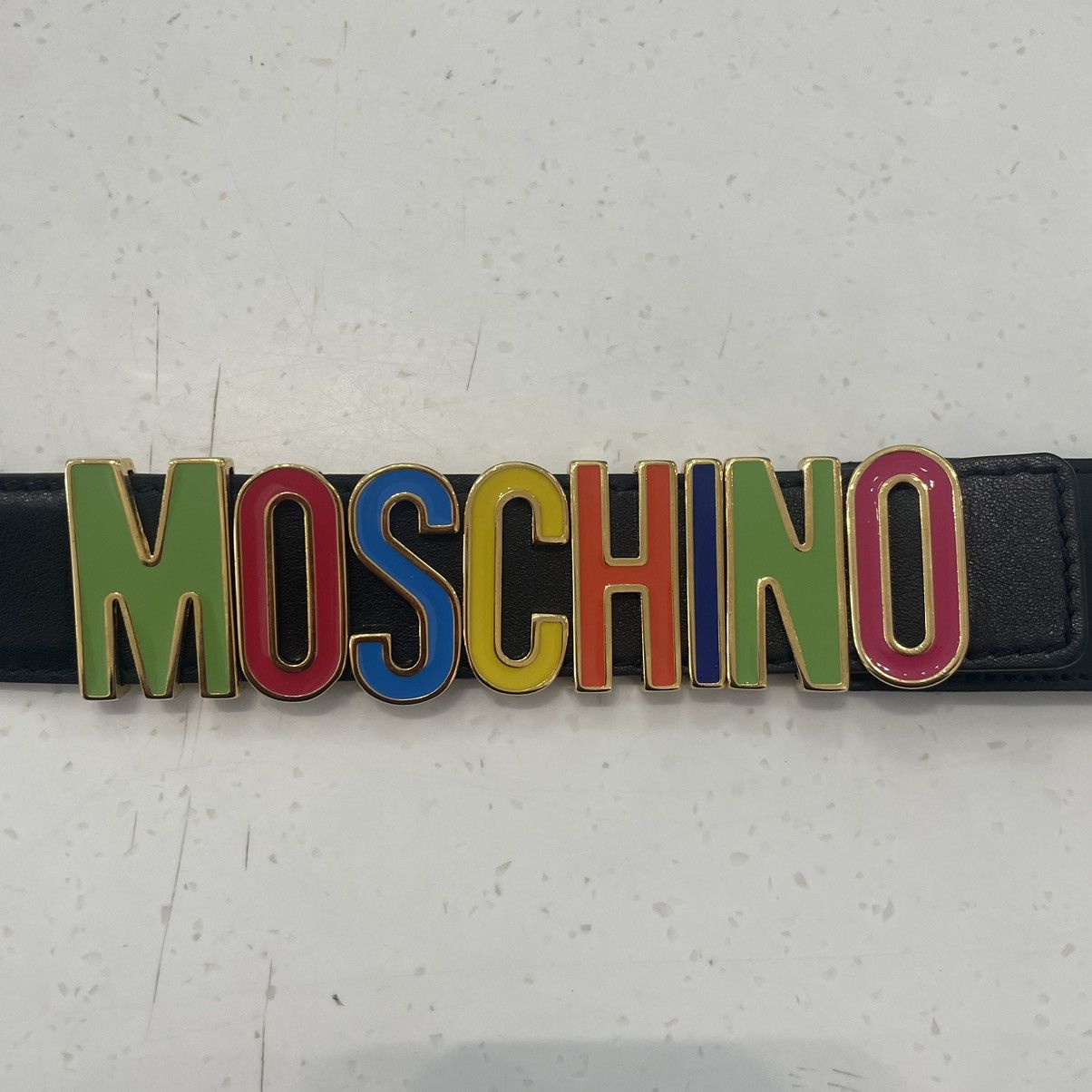 Moschino Moschino Multi Colored Belt Buckle Size 54 Size 34 - 2 Thumbnail