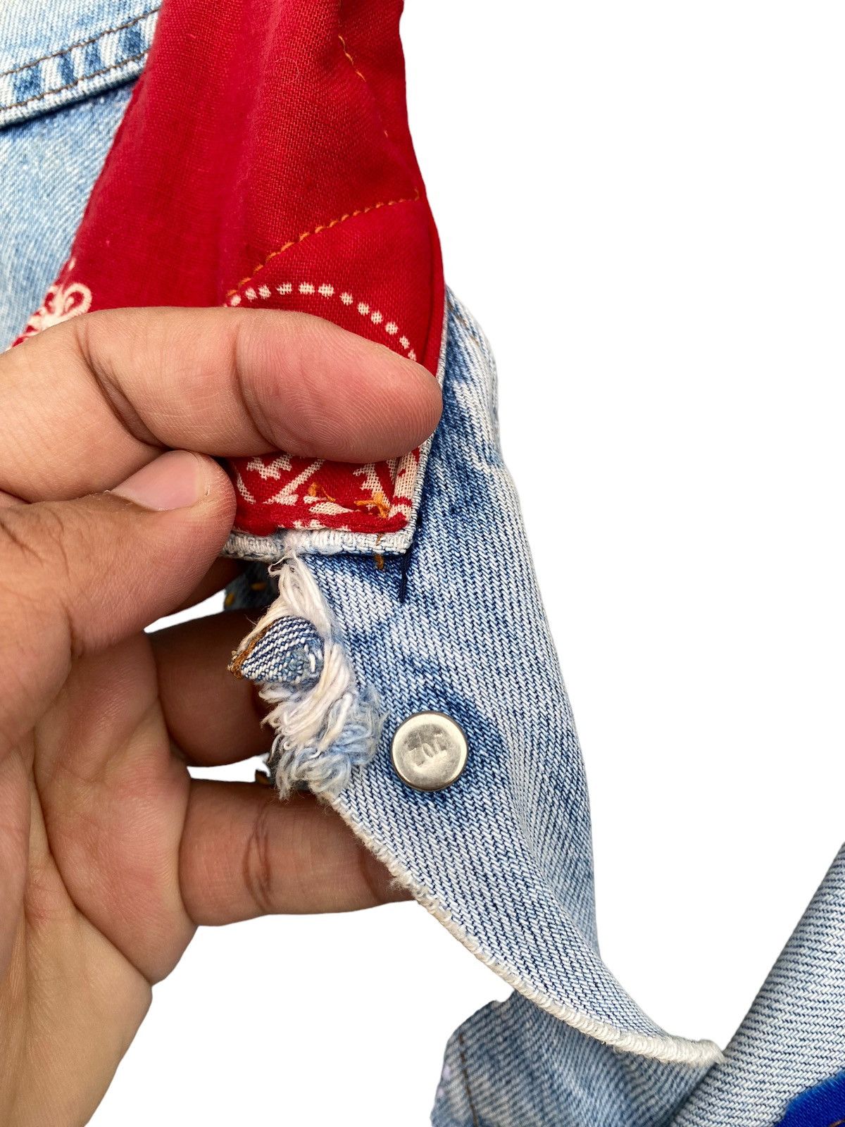 Levi's Vintage Levis Rework With Bandana and Sashiko Stitch Size US L / EU 52-54 / 3 - 12 Thumbnail