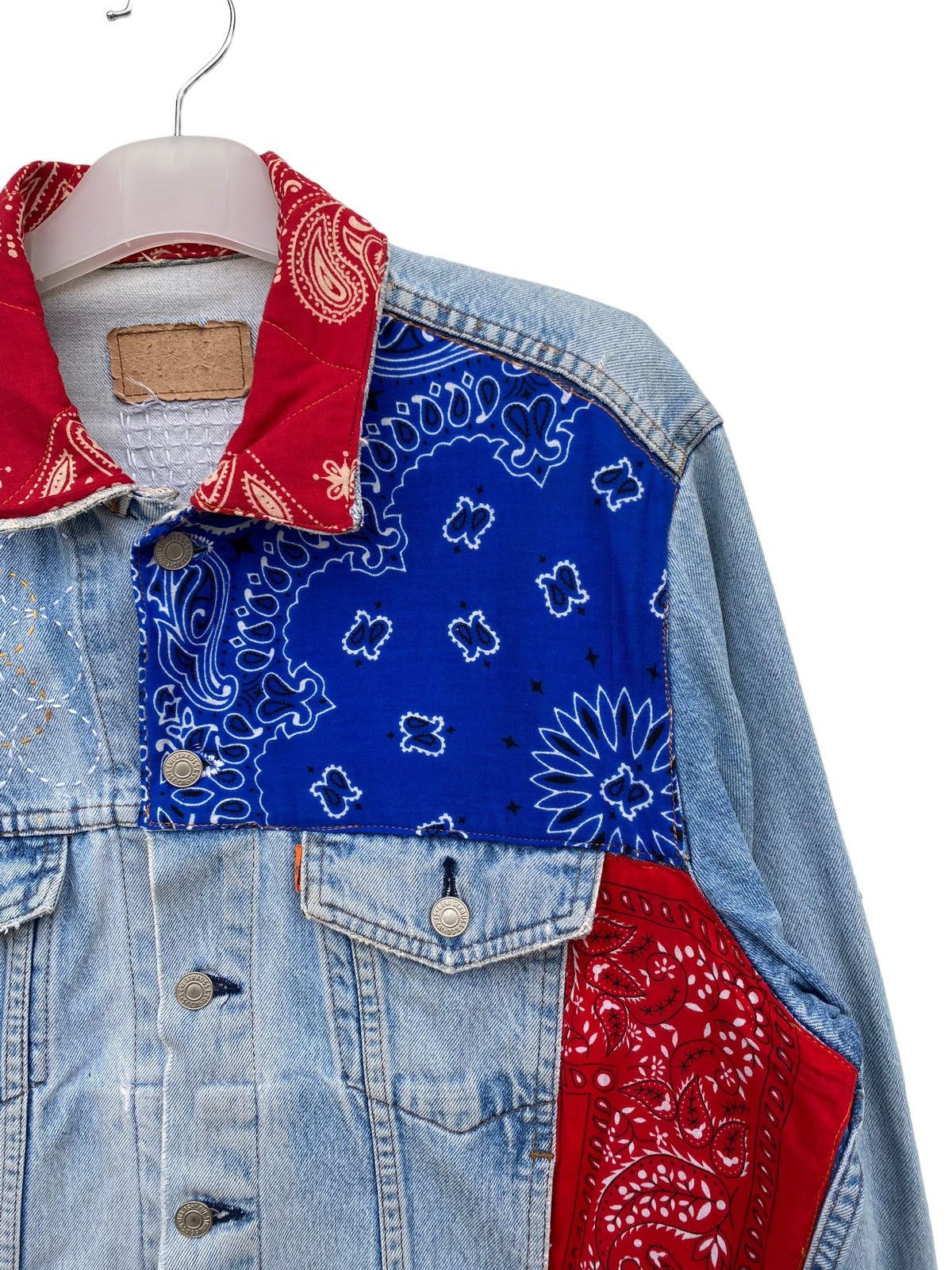 Levi's Vintage Levis Rework With Bandana and Sashiko Stitch Size US L / EU 52-54 / 3 - 4 Thumbnail