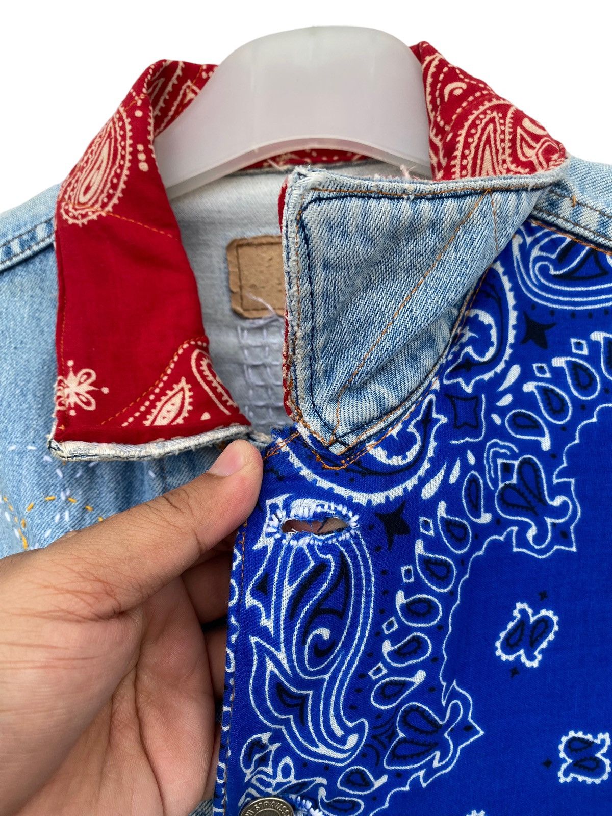 Levi's Vintage Levis Rework With Bandana and Sashiko Stitch Size US L / EU 52-54 / 3 - 8 Thumbnail