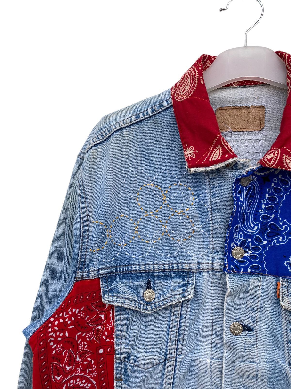 Levi's Vintage Levis Rework With Bandana and Sashiko Stitch Size US L / EU 52-54 / 3 - 3 Thumbnail