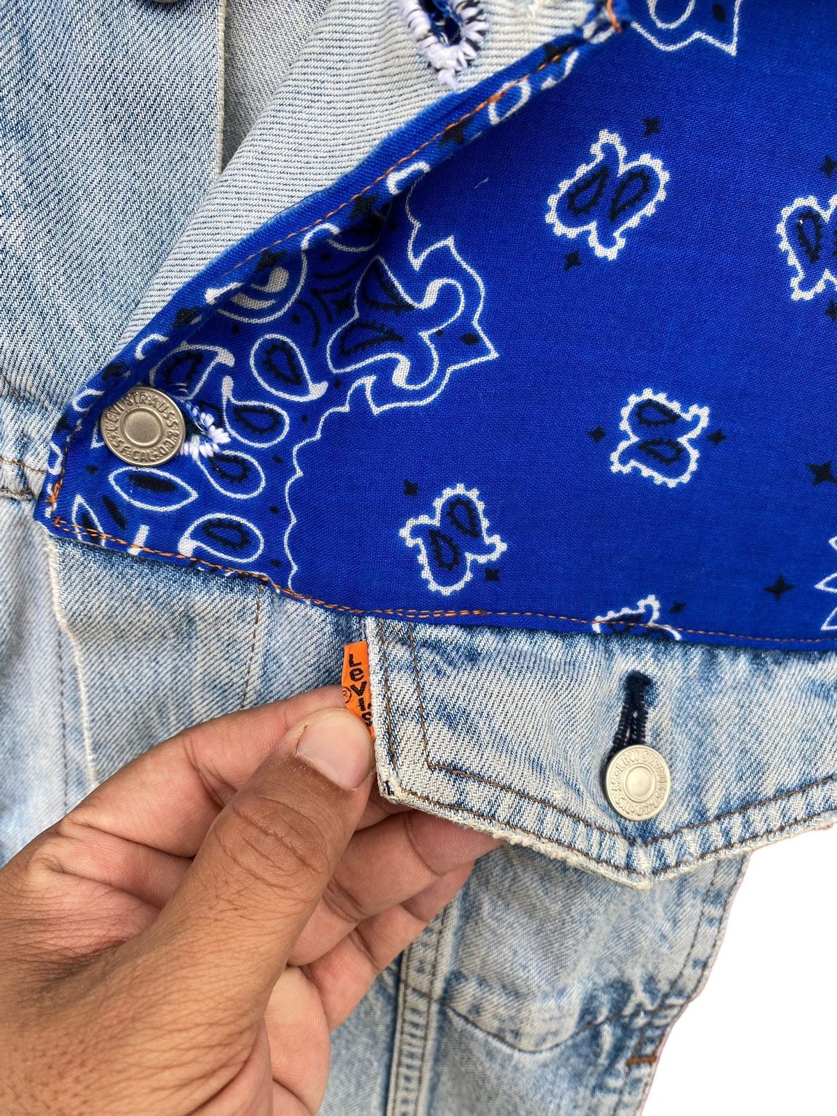 Levi's Vintage Levis Rework With Bandana and Sashiko Stitch Size US L / EU 52-54 / 3 - 13 Thumbnail