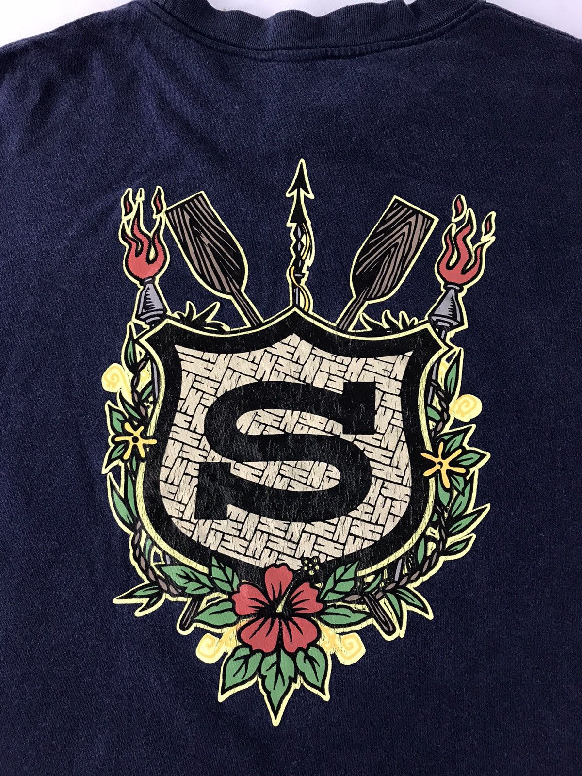 Stussy × Vintage Stussy Big Flower Logo Aloha Hawaii Longsleeve Tee Size US L / EU 52-54 / 3 - 5 Thumbnail