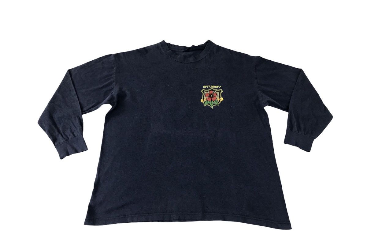 Stussy × Vintage Stussy Big Flower Logo Aloha Hawaii Longsleeve Tee Size US L / EU 52-54 / 3 - 2 Thumbnail