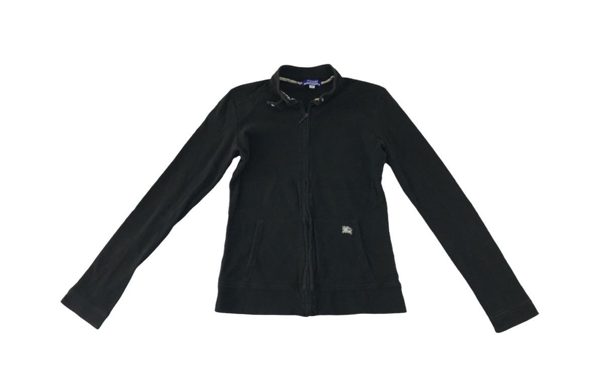 image of Burberry London Blue Label Sweatshirt Zipper Double Pocket in Black, Women's (Size XS)