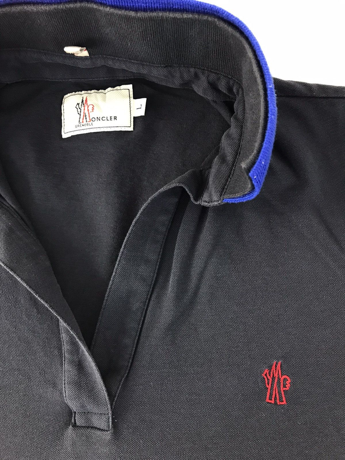 Moncler Moncler Grenoble Embroidery Logo Polo Tee Cap Sleeve Size L / US 10 / IT 46 - 3 Thumbnail