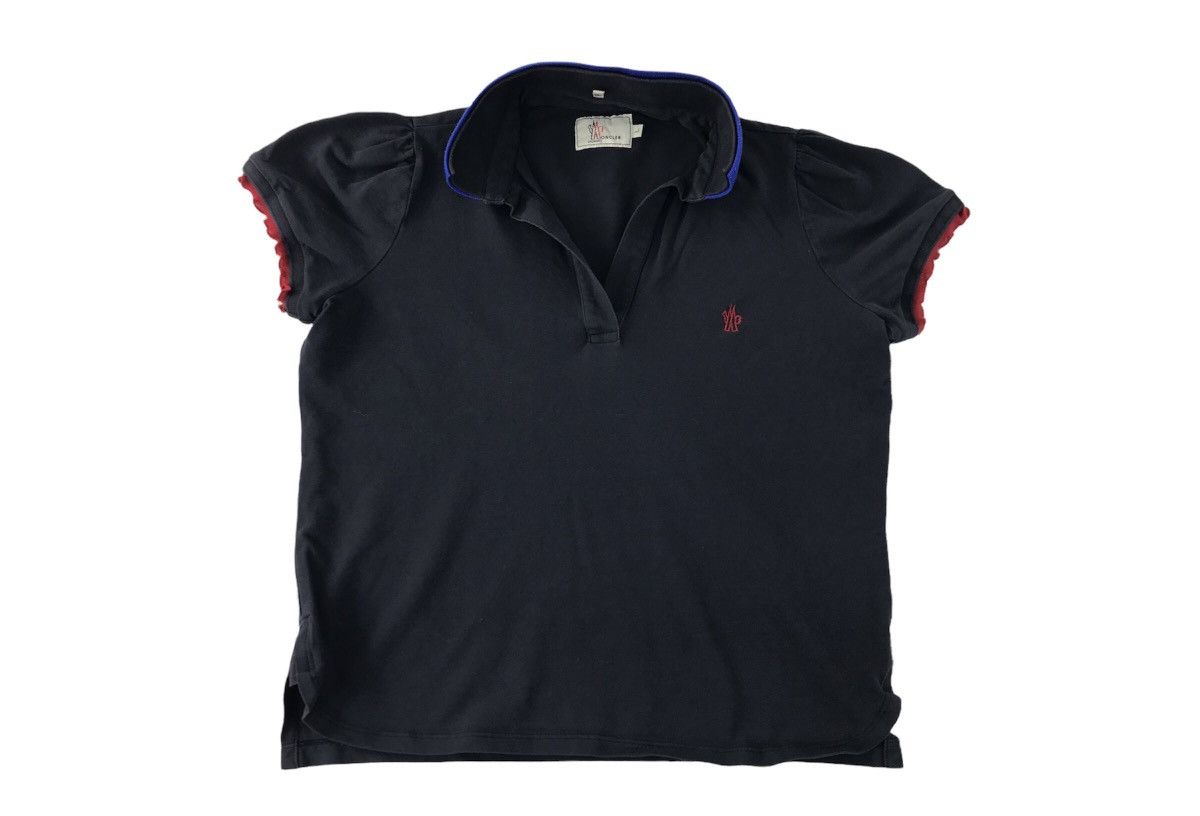 Moncler Moncler Grenoble Embroidery Logo Polo Tee Cap Sleeve Size L / US 10 / IT 46 - 1 Thumbnail