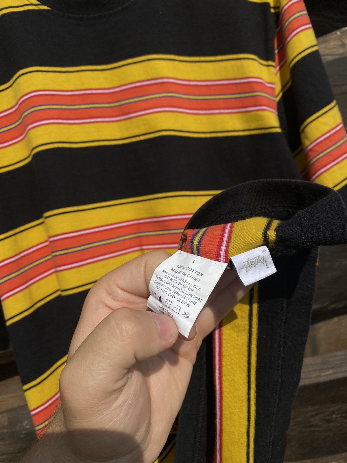 Stussy Stussy Vintage Striped tee t-shirt logo Size US L / EU 52-54 / 3 - 8 Thumbnail