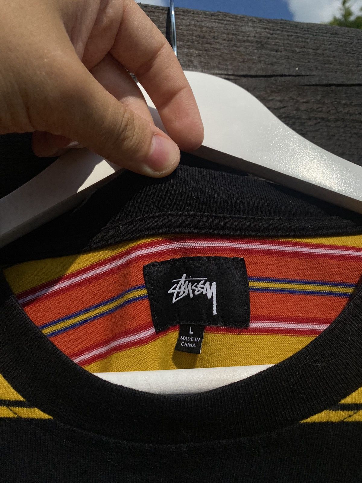 Stussy Stussy Vintage Striped tee t-shirt logo Size US L / EU 52-54 / 3 - 7 Thumbnail