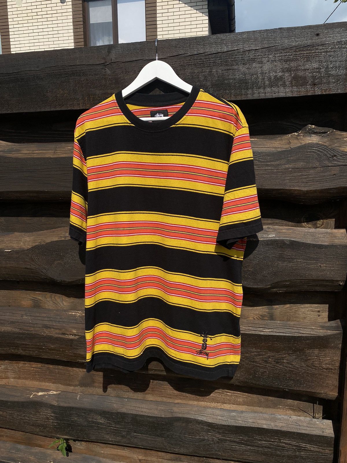 Stussy Stussy Vintage Striped tee t-shirt logo Size US L / EU 52-54 / 3 - 3 Thumbnail