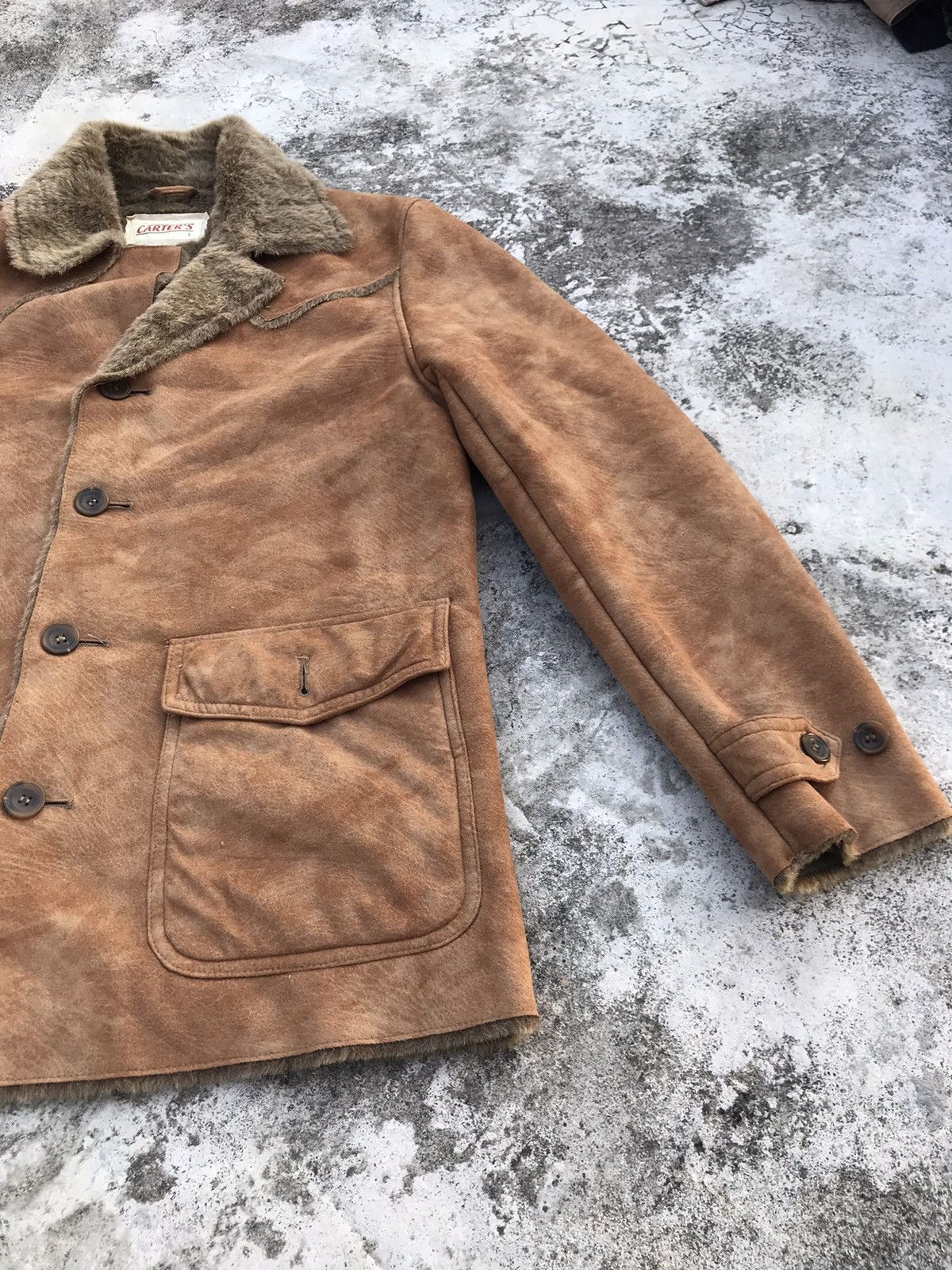 Freewheelers Vintage 90's Carters Rare Design Leather Jacket Size US XXL / EU 58 / 5 - 4 Thumbnail