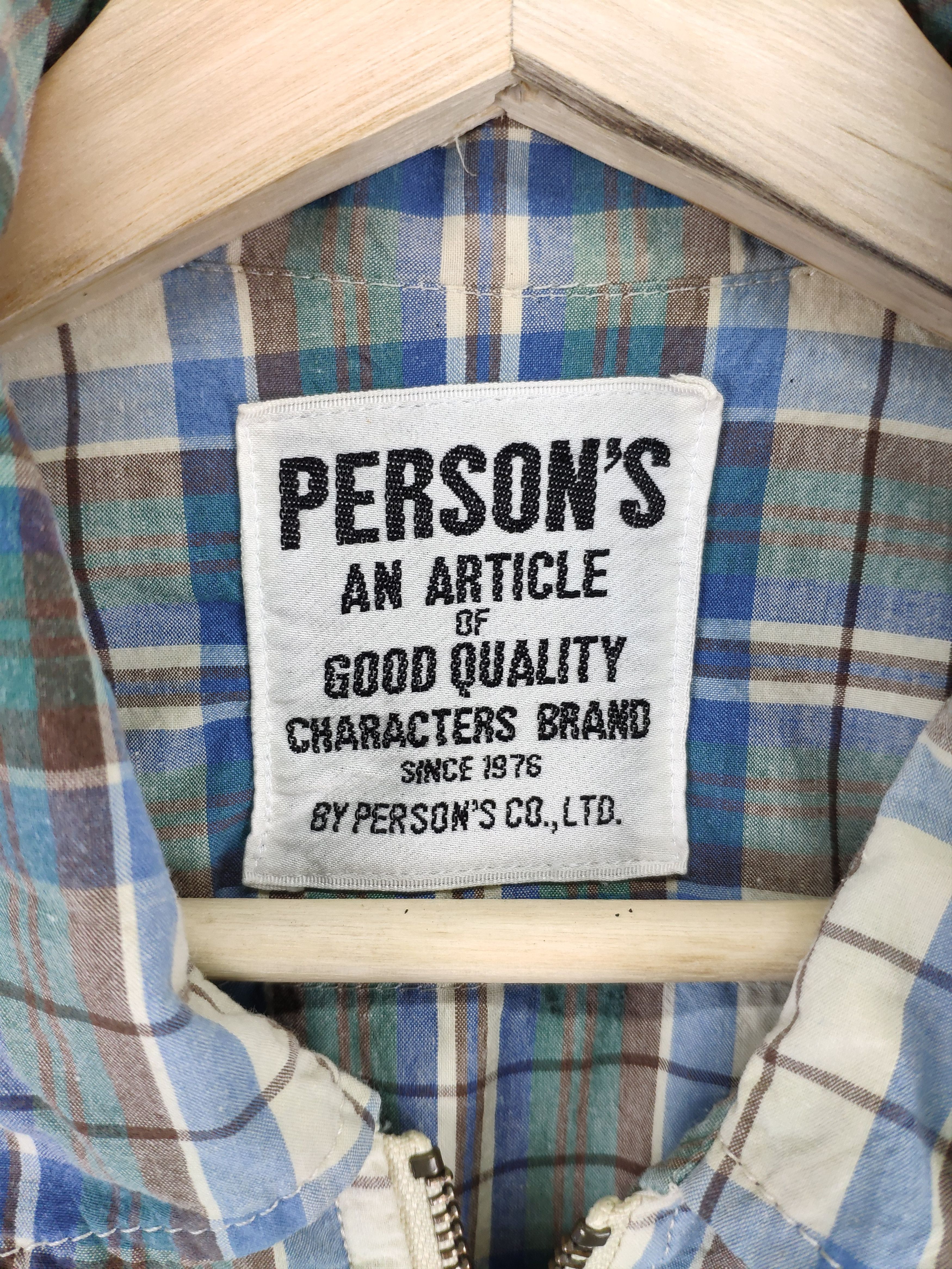 Japanese Brand × PERSON'S Vintage 1990s Flannel Jacket Checkered Travis Style Size US L / EU 52-54 / 3 - 11 Thumbnail