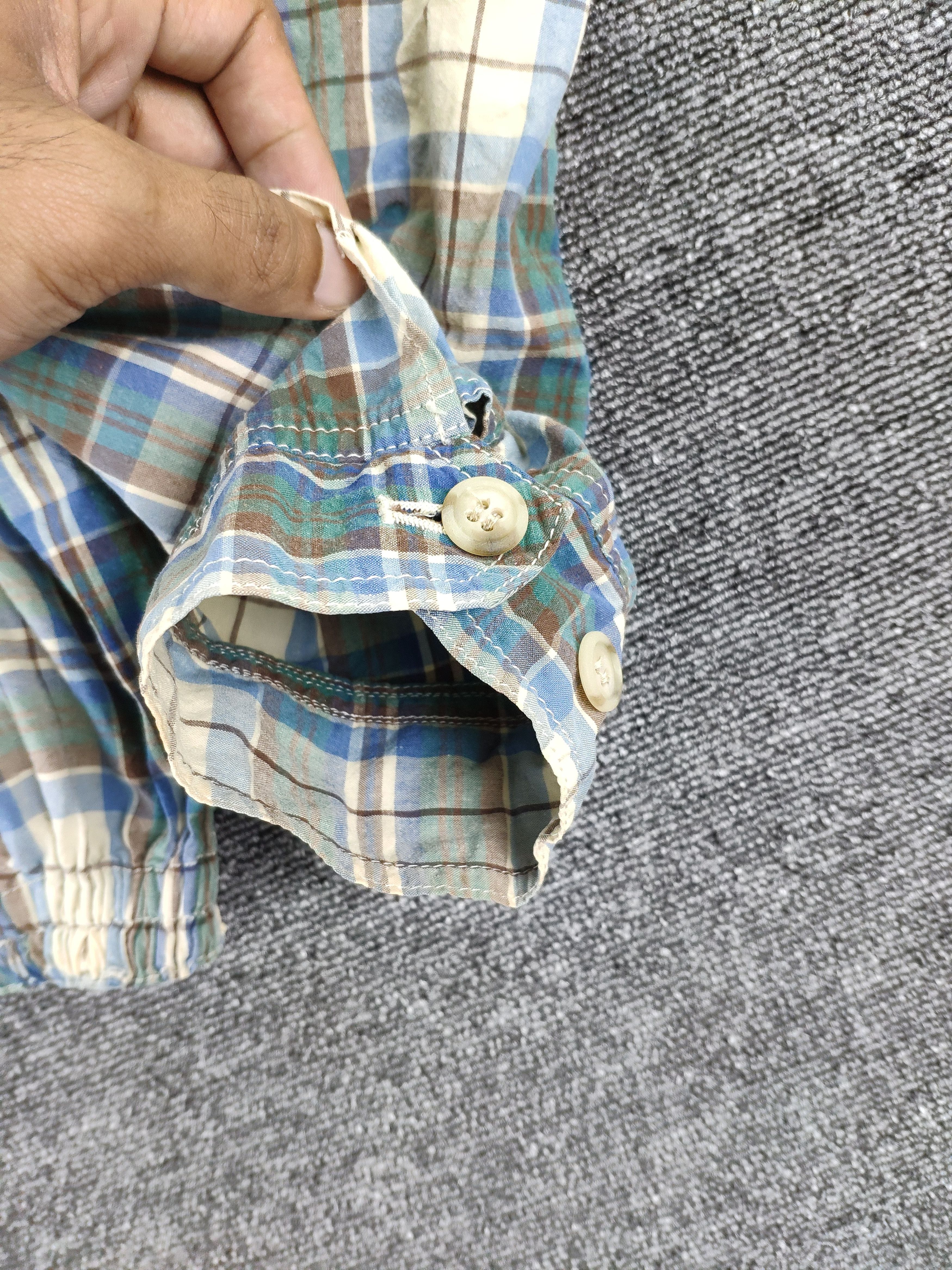 Japanese Brand × PERSON'S Vintage 1990s Flannel Jacket Checkered Travis Style Size US L / EU 52-54 / 3 - 5 Thumbnail