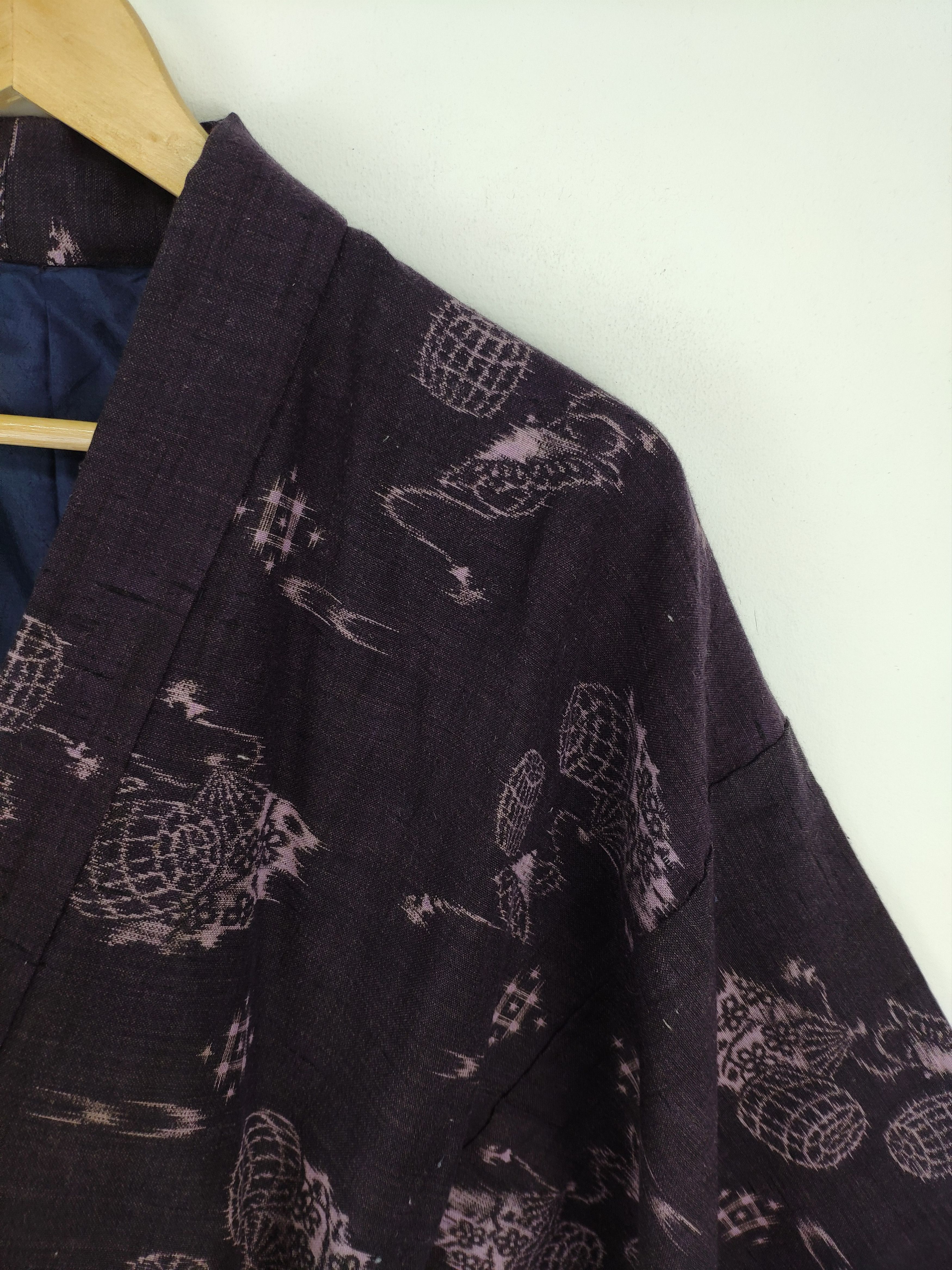 Japanese Brand × Vintage Vintage Noragi Kimono Cardigan Japanese Style Fullprint Size US L / EU 52-54 / 3 - 10 Thumbnail