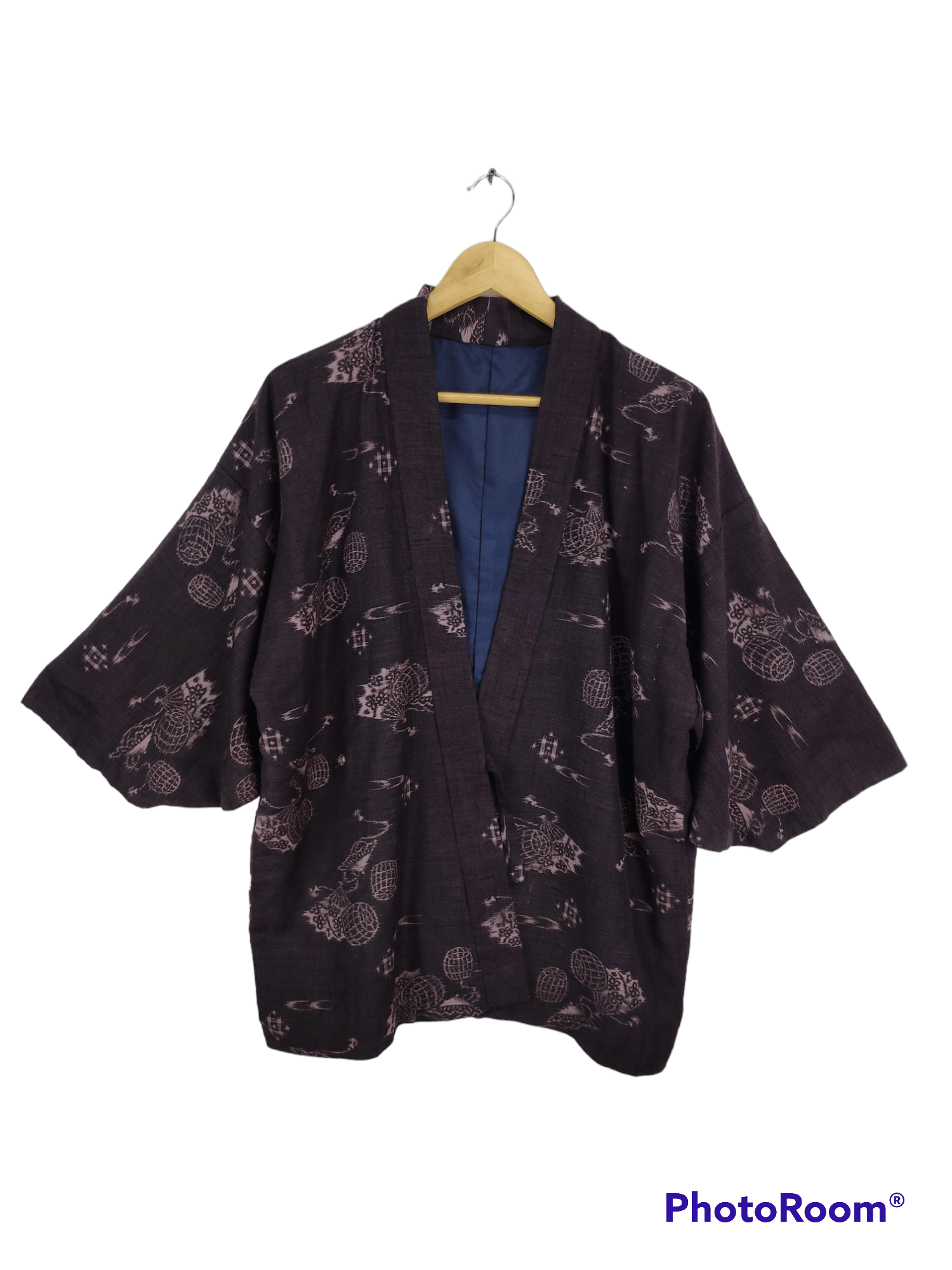 Japanese Brand × Vintage Vintage Noragi Kimono Cardigan Japanese Style Fullprint Size US L / EU 52-54 / 3 - 1 Thumbnail