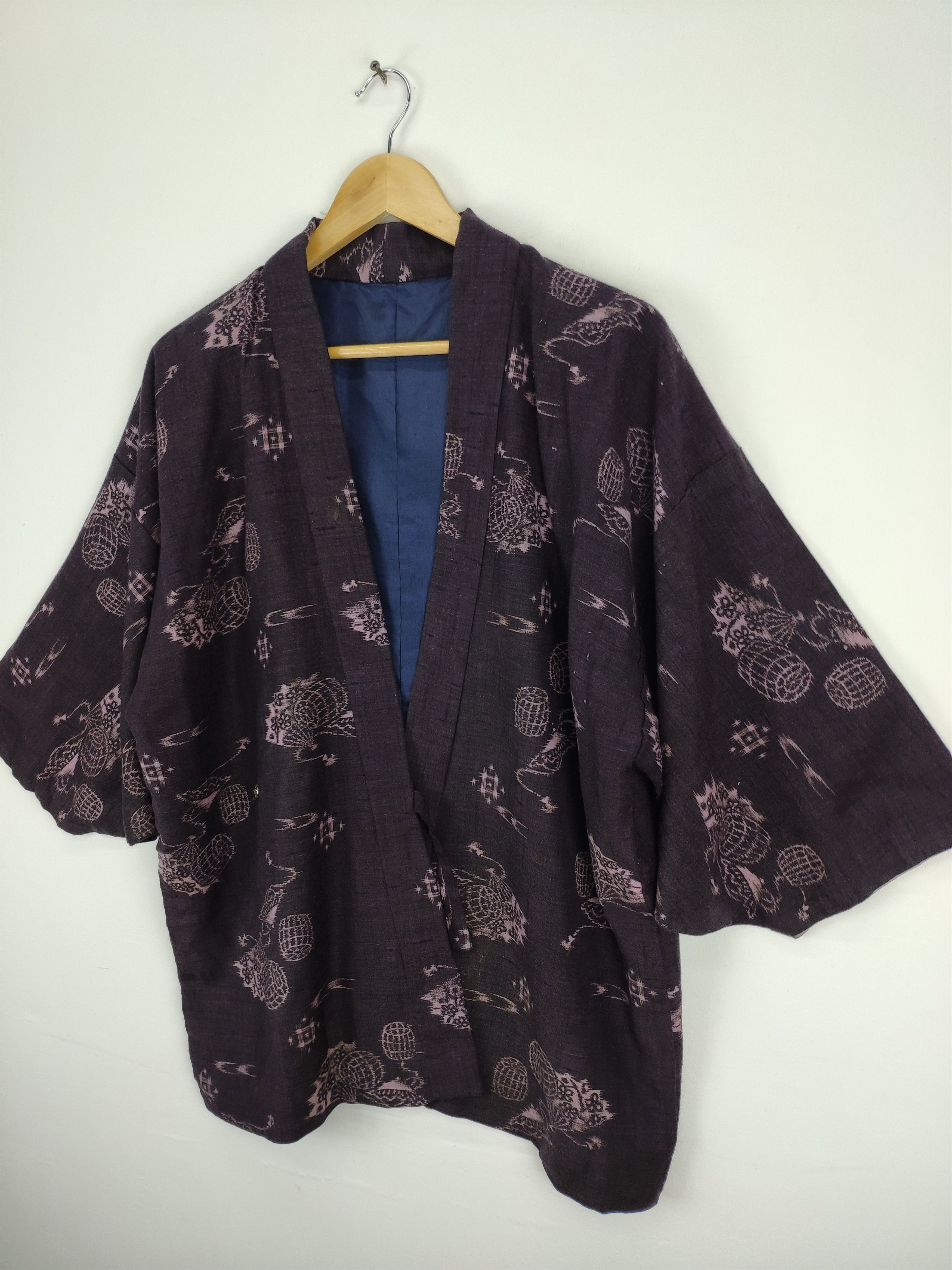 Japanese Brand × Vintage Vintage Noragi Kimono Cardigan Japanese Style Fullprint Size US L / EU 52-54 / 3 - 2 Thumbnail
