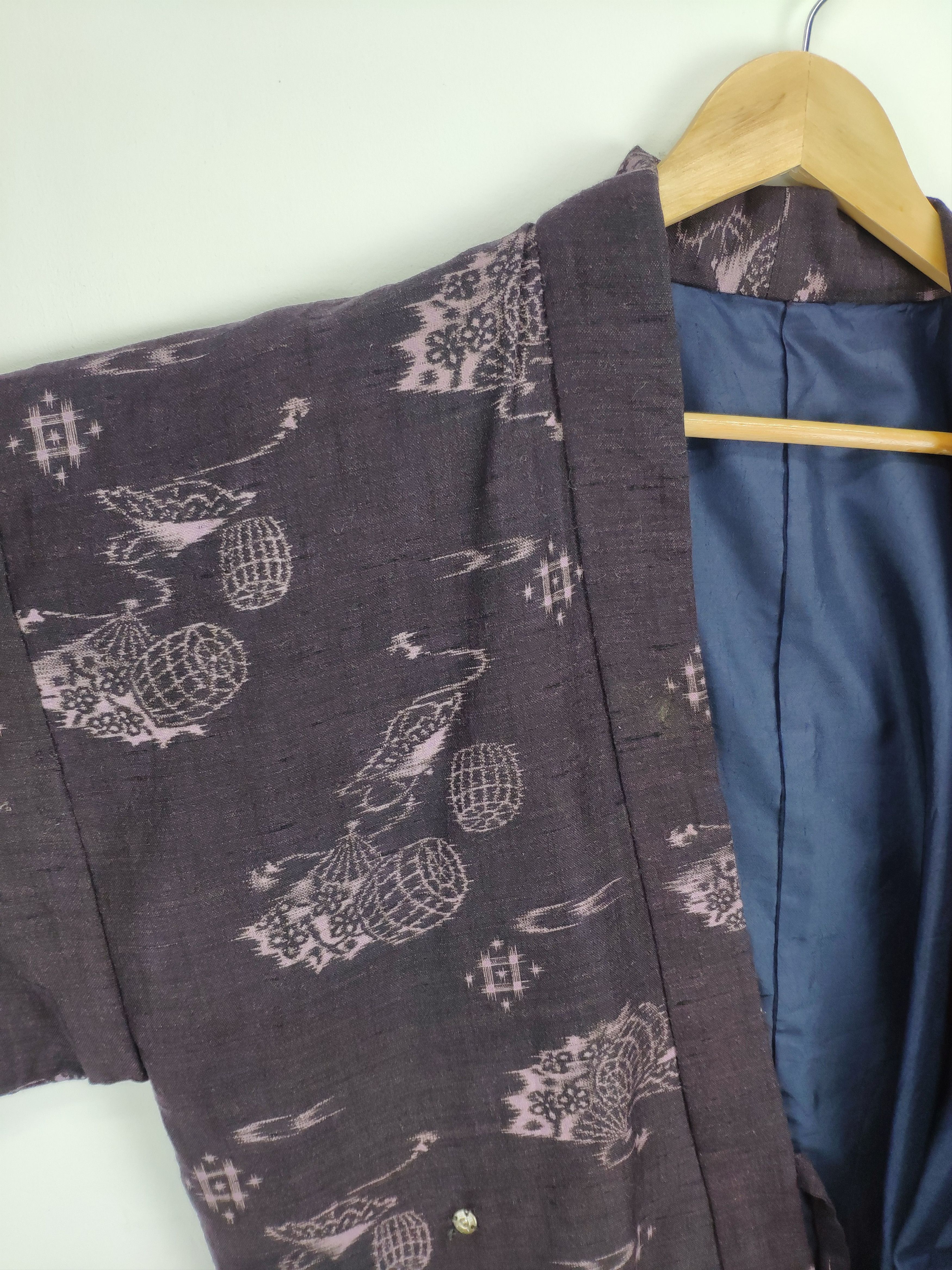 Japanese Brand × Vintage Vintage Noragi Kimono Cardigan Japanese Style Fullprint Size US L / EU 52-54 / 3 - 9 Thumbnail