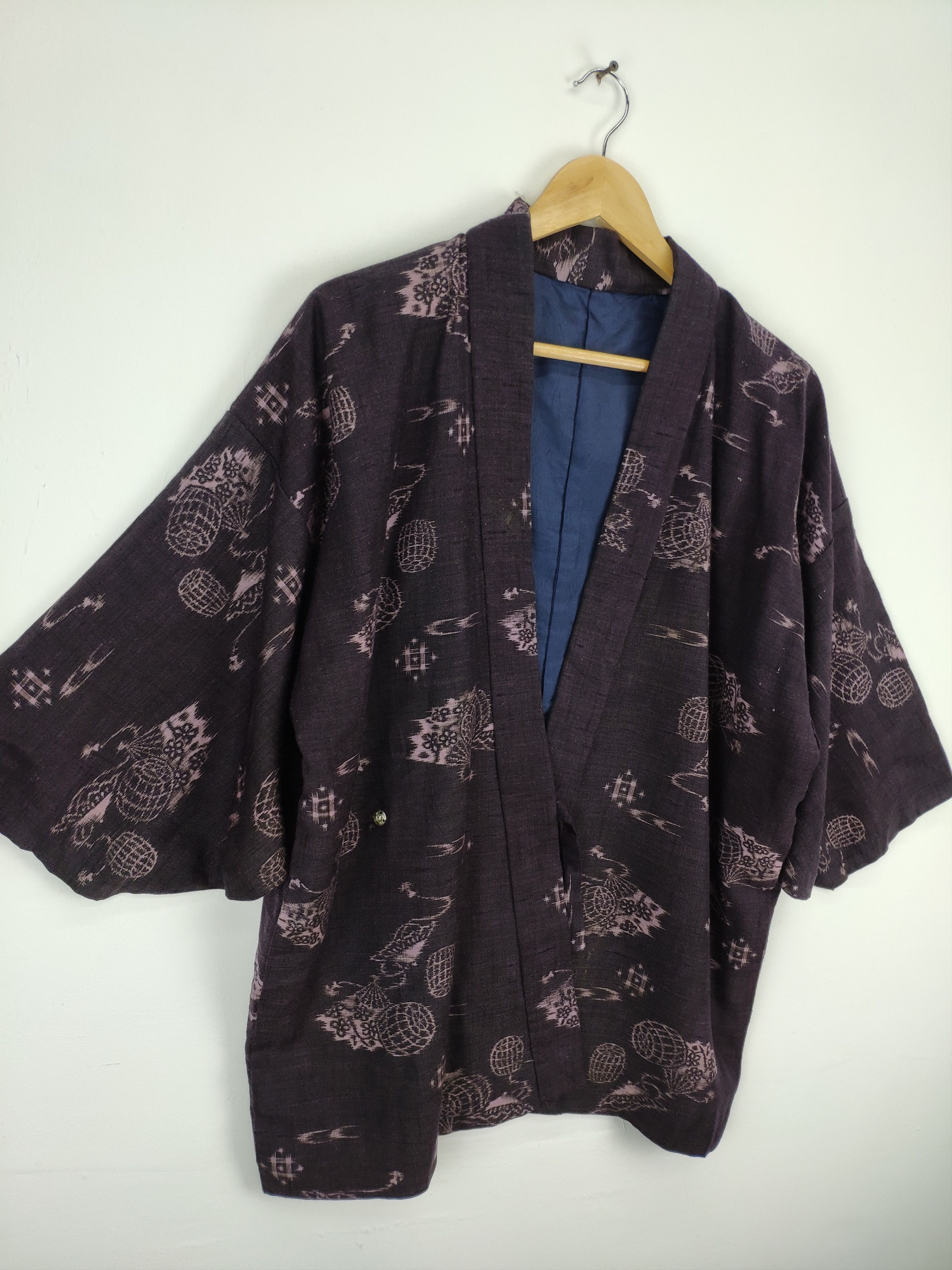 Japanese Brand × Vintage Vintage Noragi Kimono Cardigan Japanese Style Fullprint Size US L / EU 52-54 / 3 - 3 Thumbnail