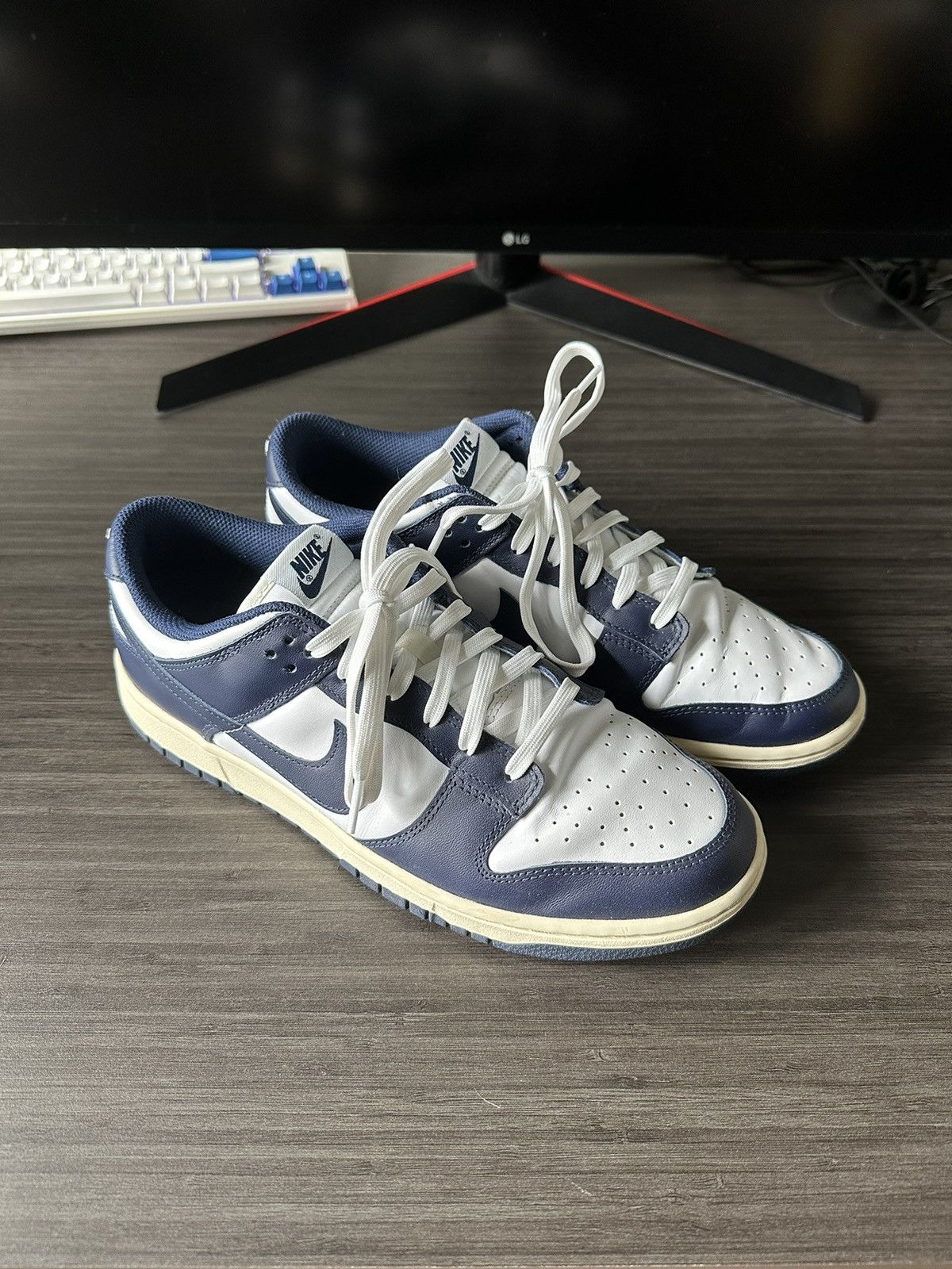 image of Nike Dunk Low Vintage Navy Men 10.5 Shoes