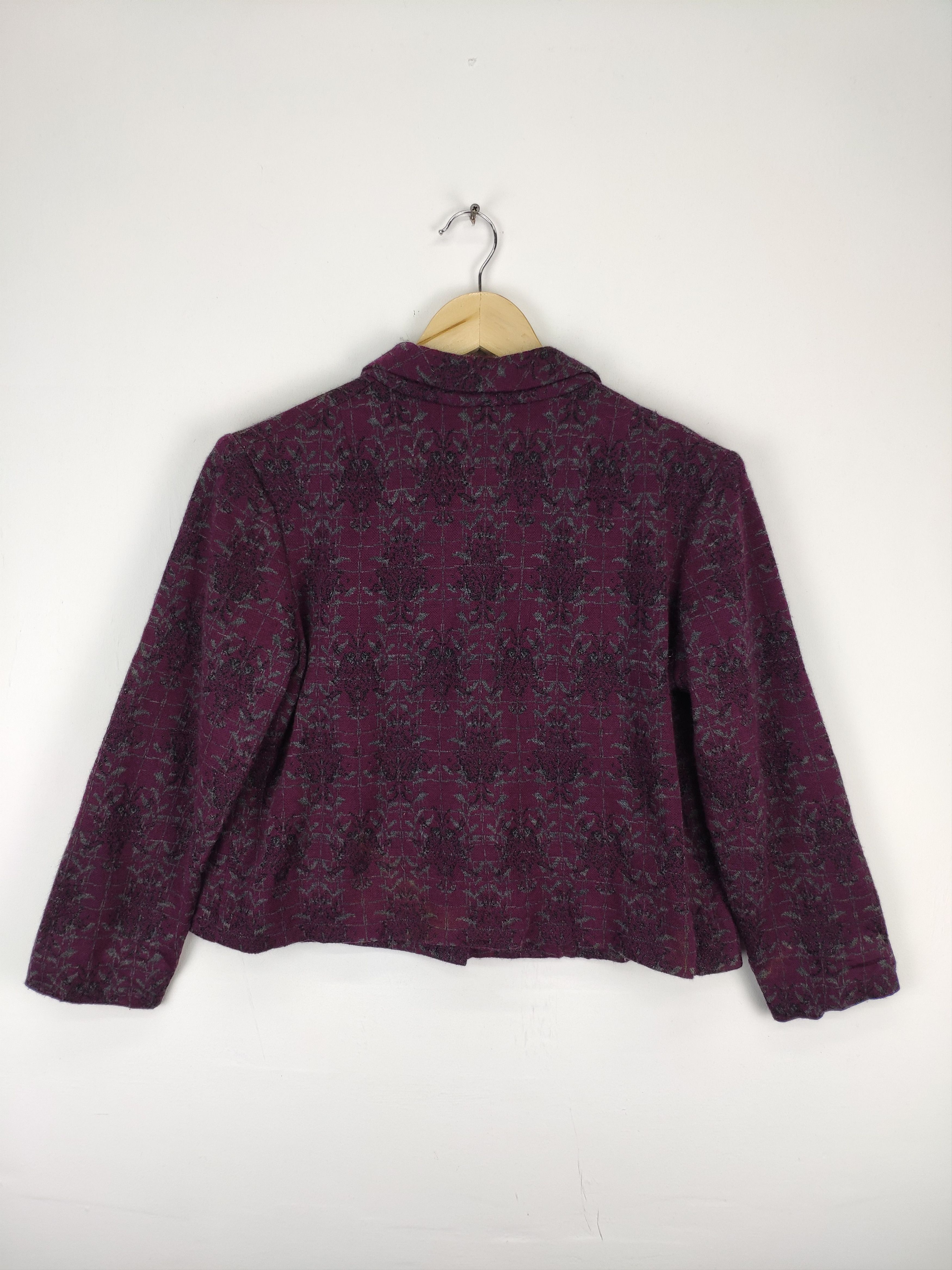 Designer × Japanese Brand Vintage Cropped Wool Cardigan Unbranded Size M / US 6-8 / IT 42-44 - 2 Thumbnail