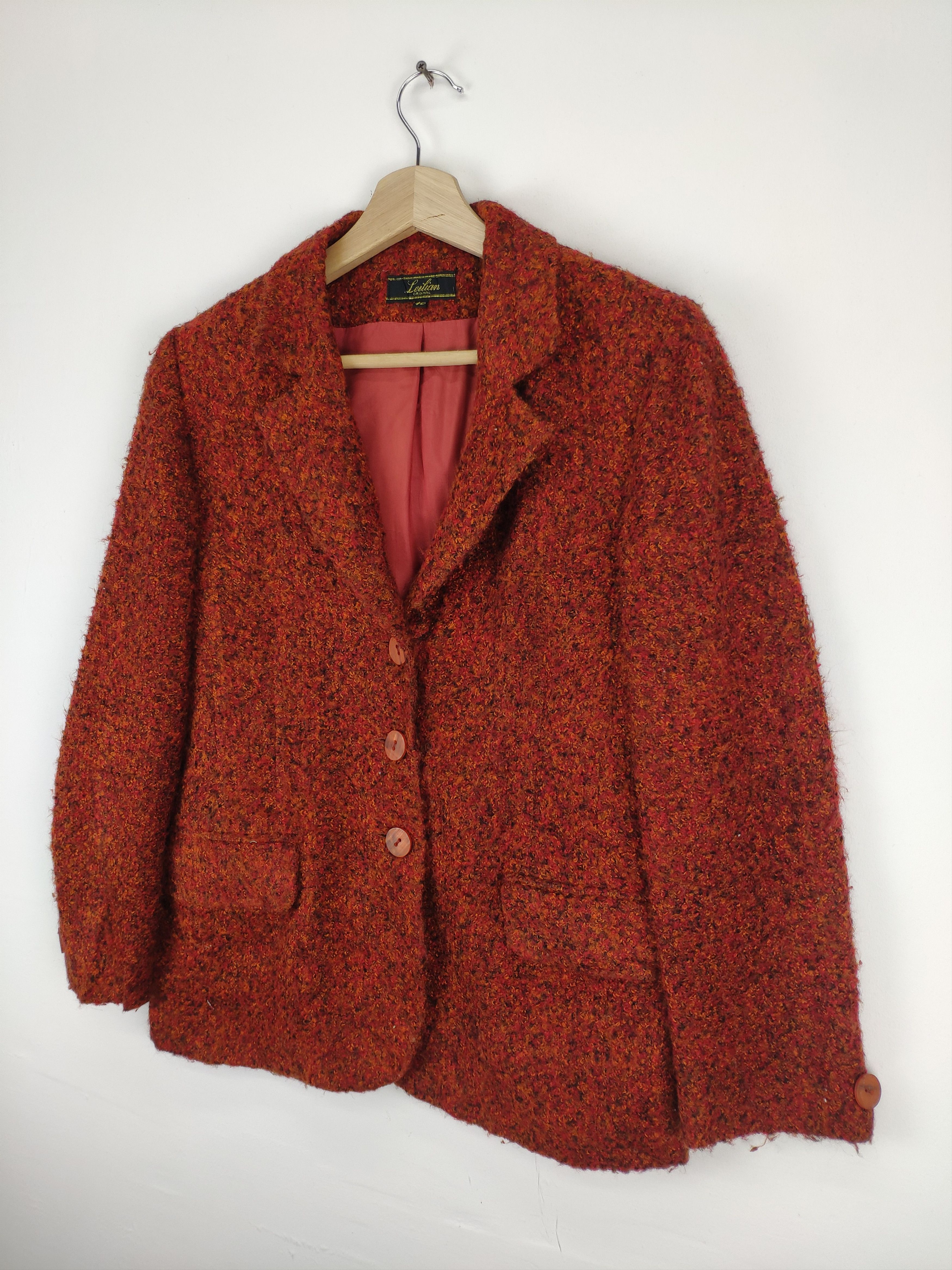 Designer Vintage Wool Blazer Leilian Size M / US 6-8 / IT 42-44 - 8 Thumbnail