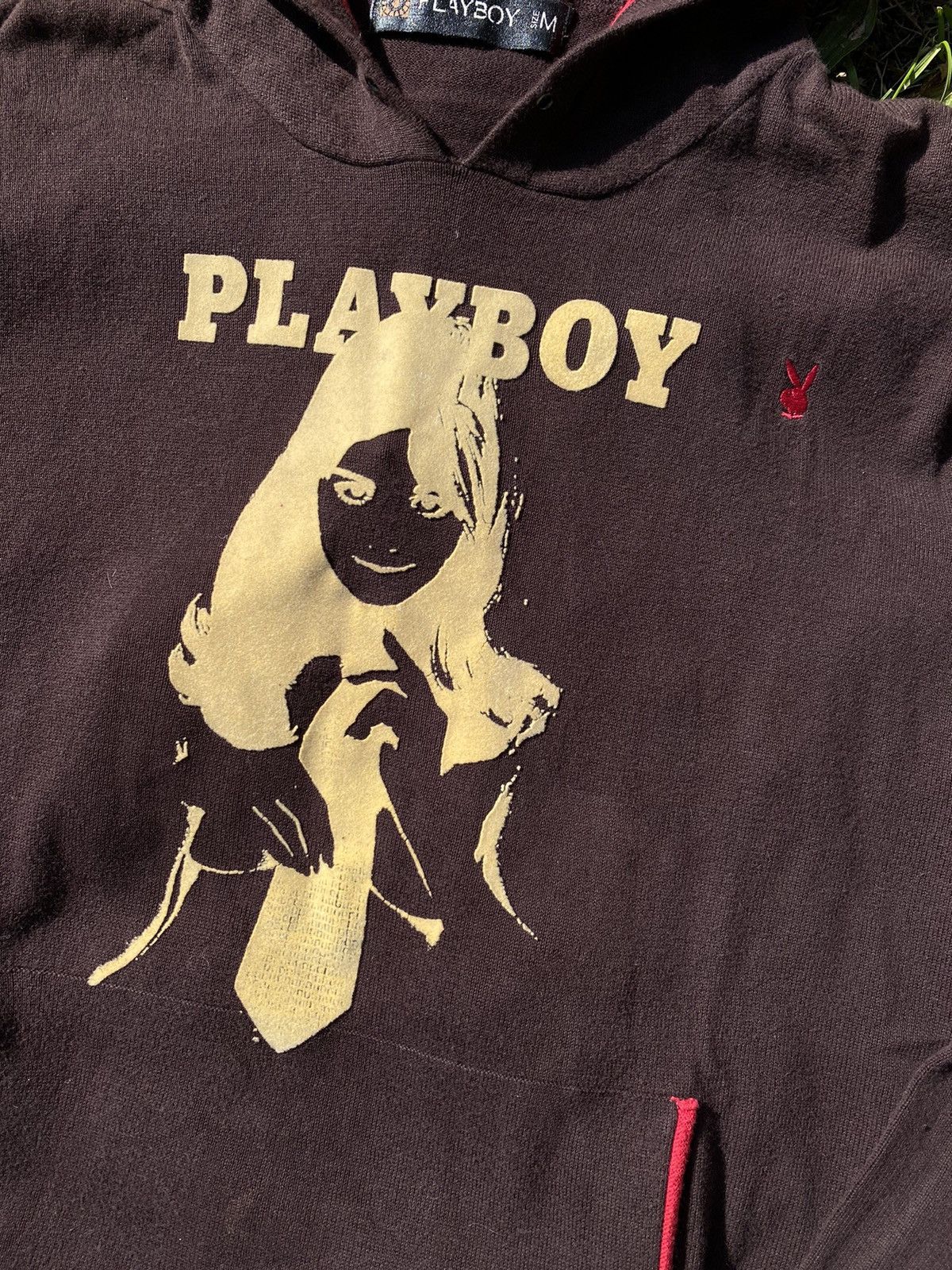 Playboy × Vintage Playboy hoodie vintage 2002 brown logo embroidered Size US M / EU 48-50 / 2 - 4 Thumbnail
