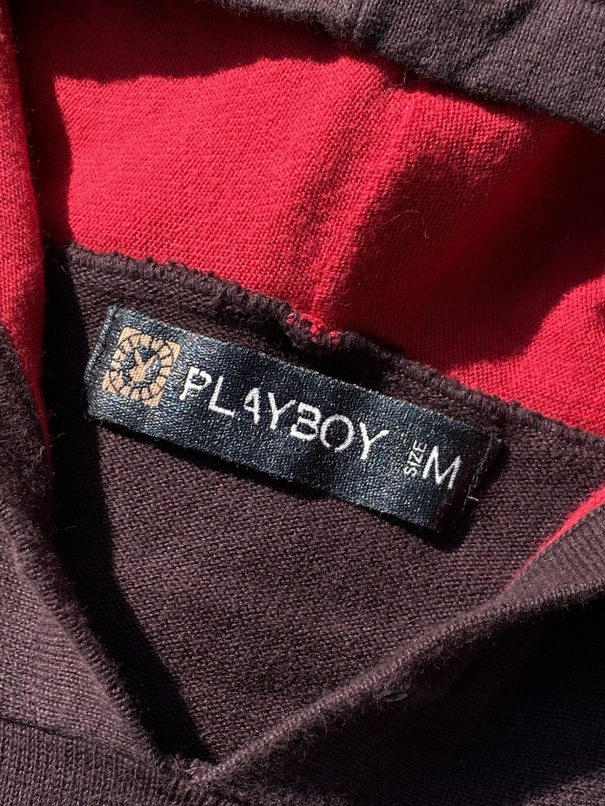 Playboy × Vintage Playboy hoodie vintage 2002 brown logo embroidered Size US M / EU 48-50 / 2 - 8 Thumbnail