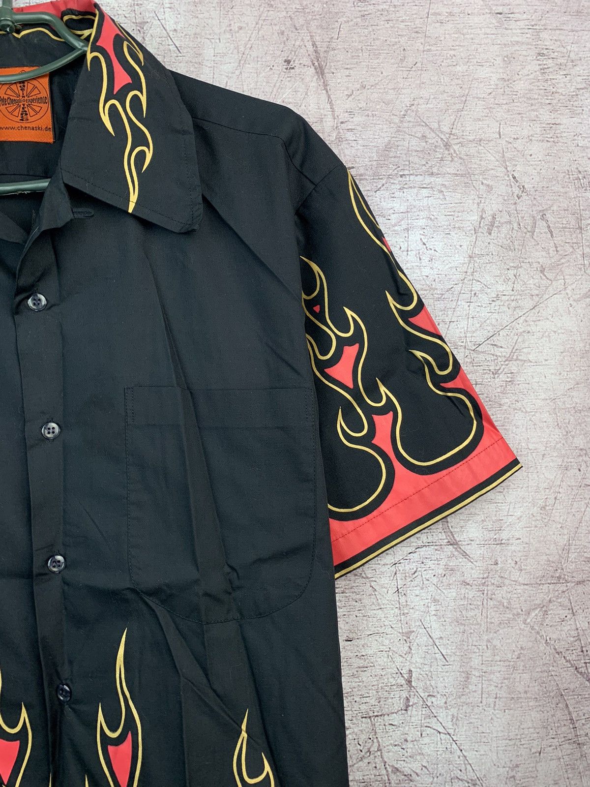 Japanese Brand Vintage Crazy Fire Mens Shirt Size US L / EU 52-54 / 3 - 13 Thumbnail