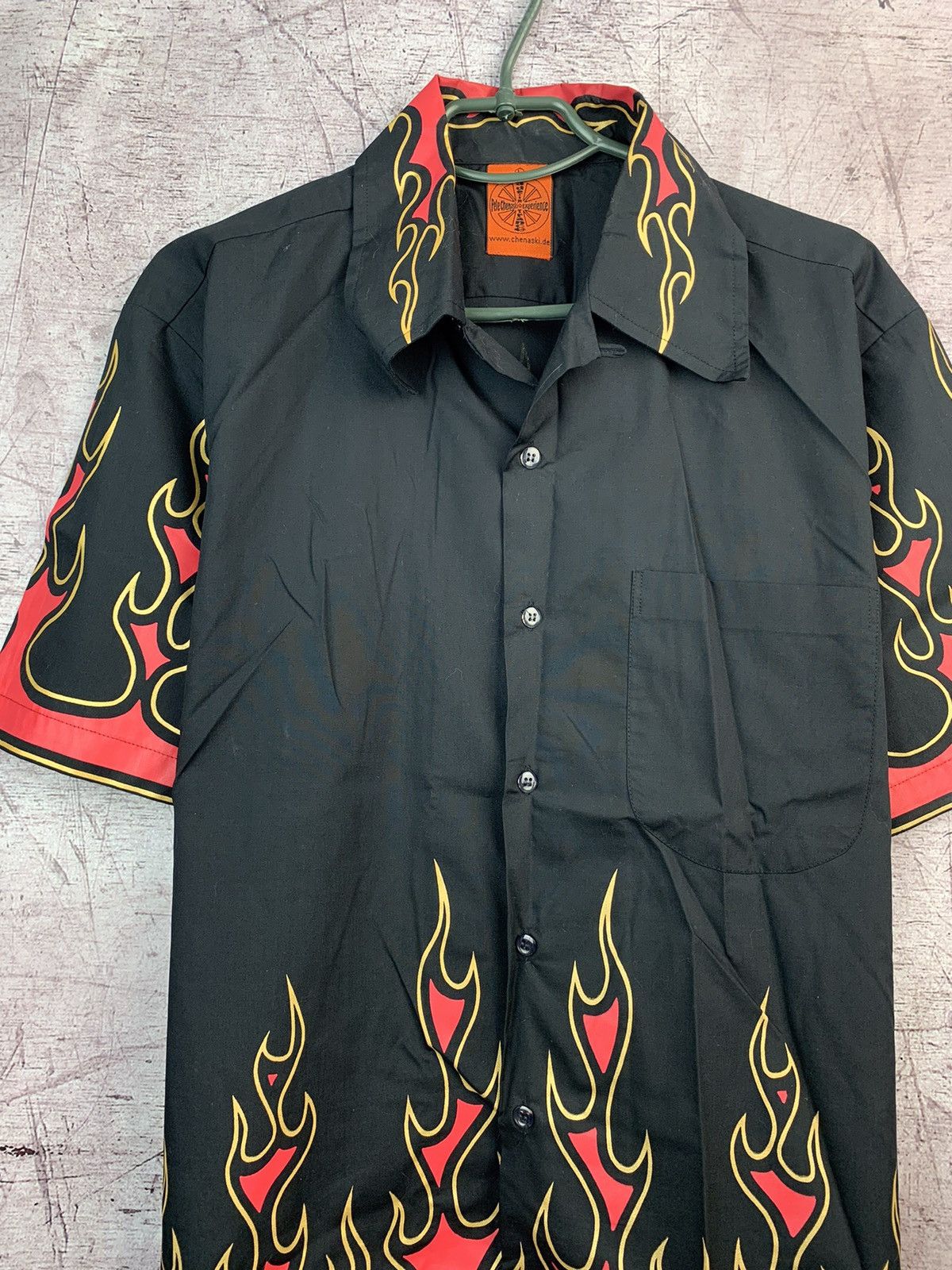 Japanese Brand Vintage Crazy Fire Mens Shirt Size US L / EU 52-54 / 3 - 11 Thumbnail