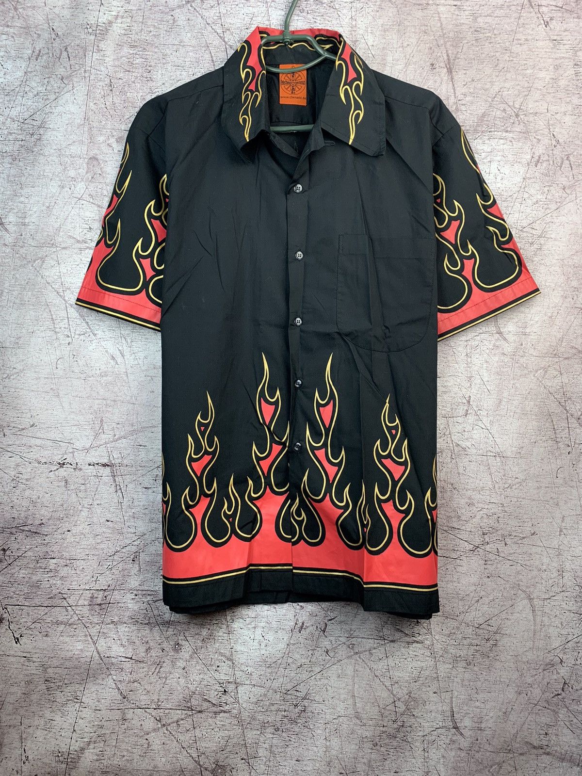 Japanese Brand Vintage Crazy Fire Mens Shirt Size US L / EU 52-54 / 3 - 1 Thumbnail