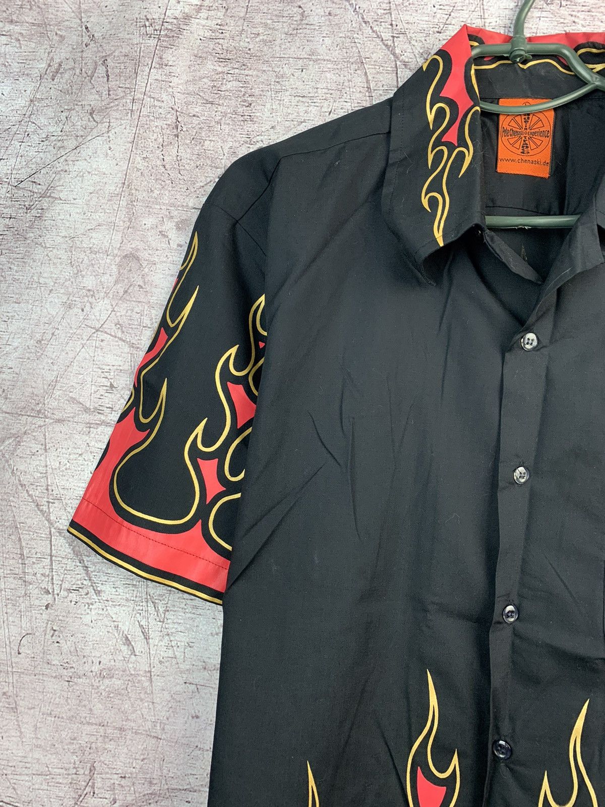 Japanese Brand Vintage Crazy Fire Mens Shirt Size US L / EU 52-54 / 3 - 10 Thumbnail
