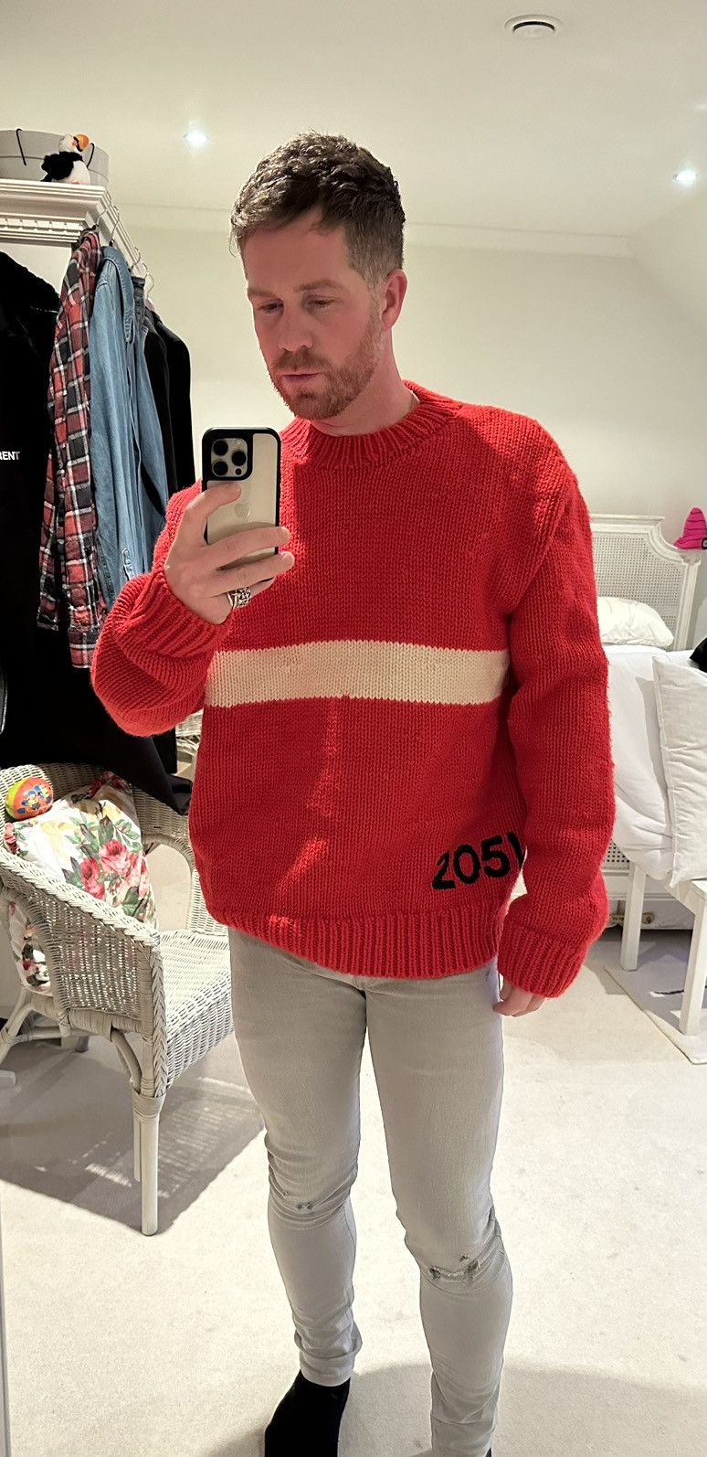 Calvin Klein 205W39NYC FW18 Calvin Klein 205W39NYC red logo sweater Raf Simons Size US XL / EU 56 / 4 - 3 Thumbnail
