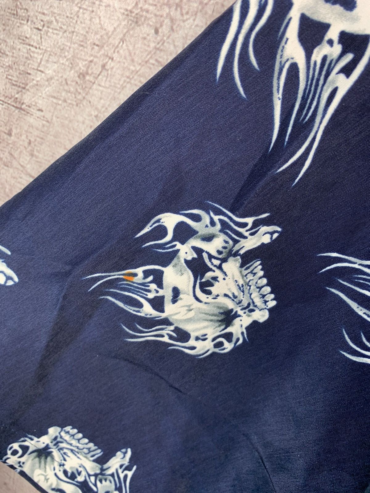 Vintage Vintage Skull Fire Aloha Hawaiian Shirt Size US XXL / EU 58 / 5 - 5 Thumbnail