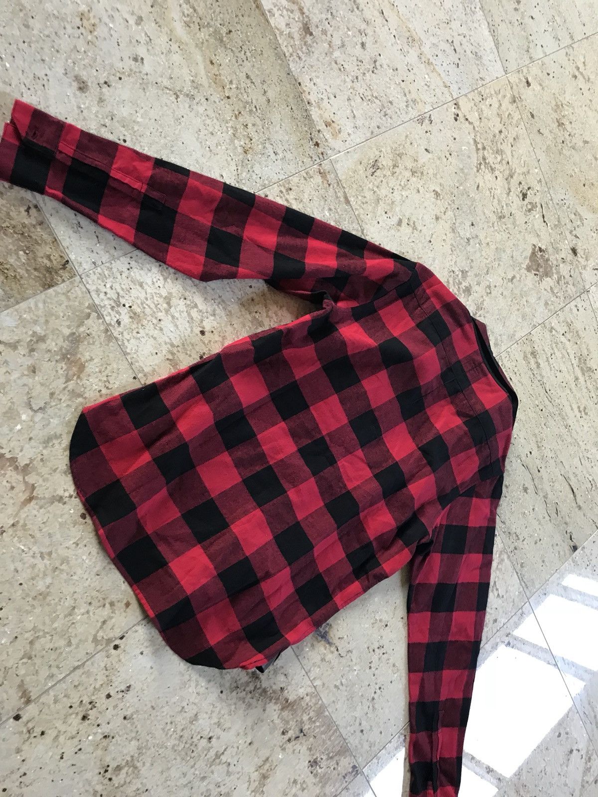 En Noir o1rshd1 “Jagger” Plaid Red & Black Flannel Size US S / EU 44-46 / 1 - 18 Thumbnail