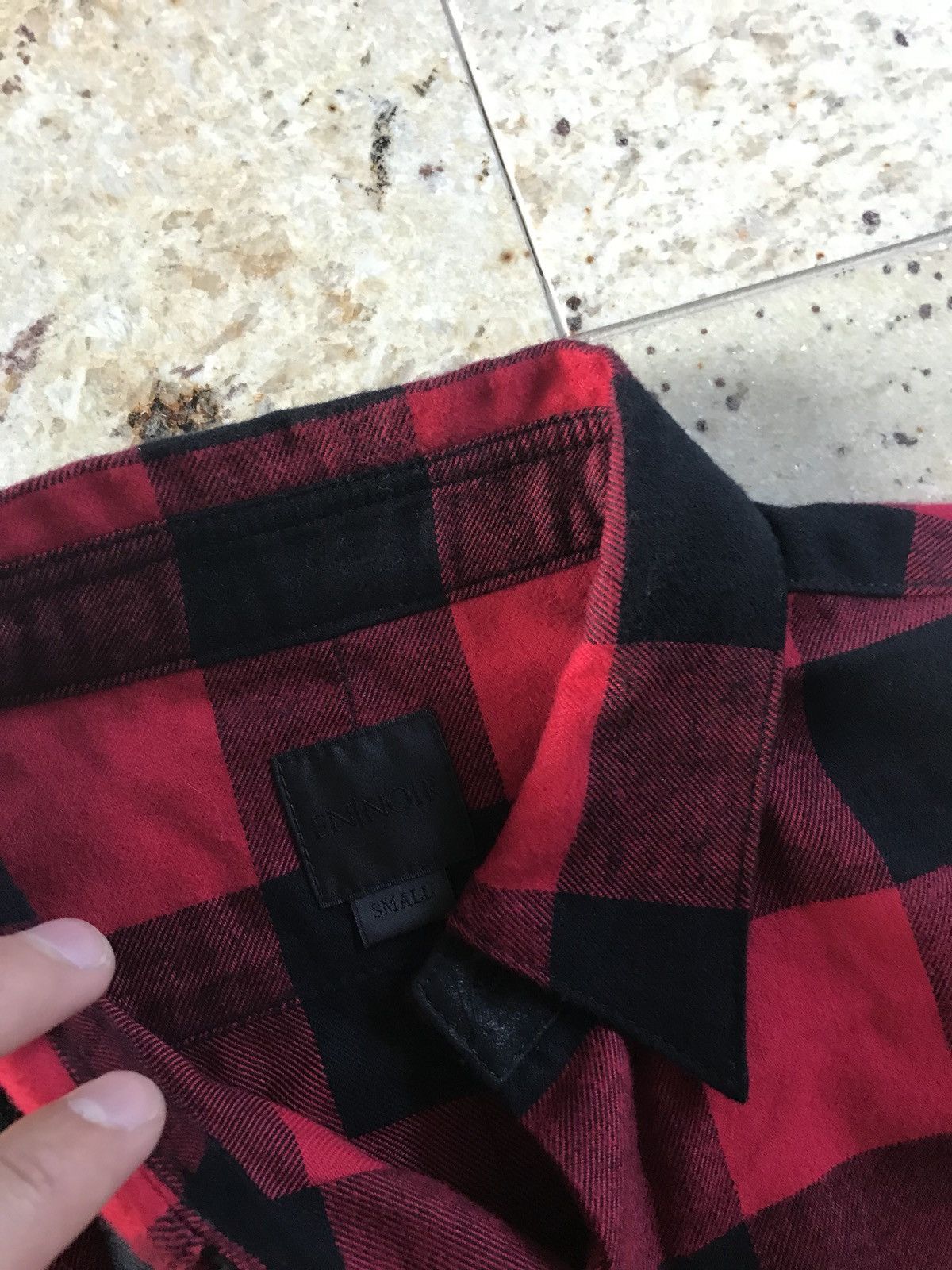 En Noir o1rshd1 “Jagger” Plaid Red & Black Flannel Size US S / EU 44-46 / 1 - 13 Thumbnail