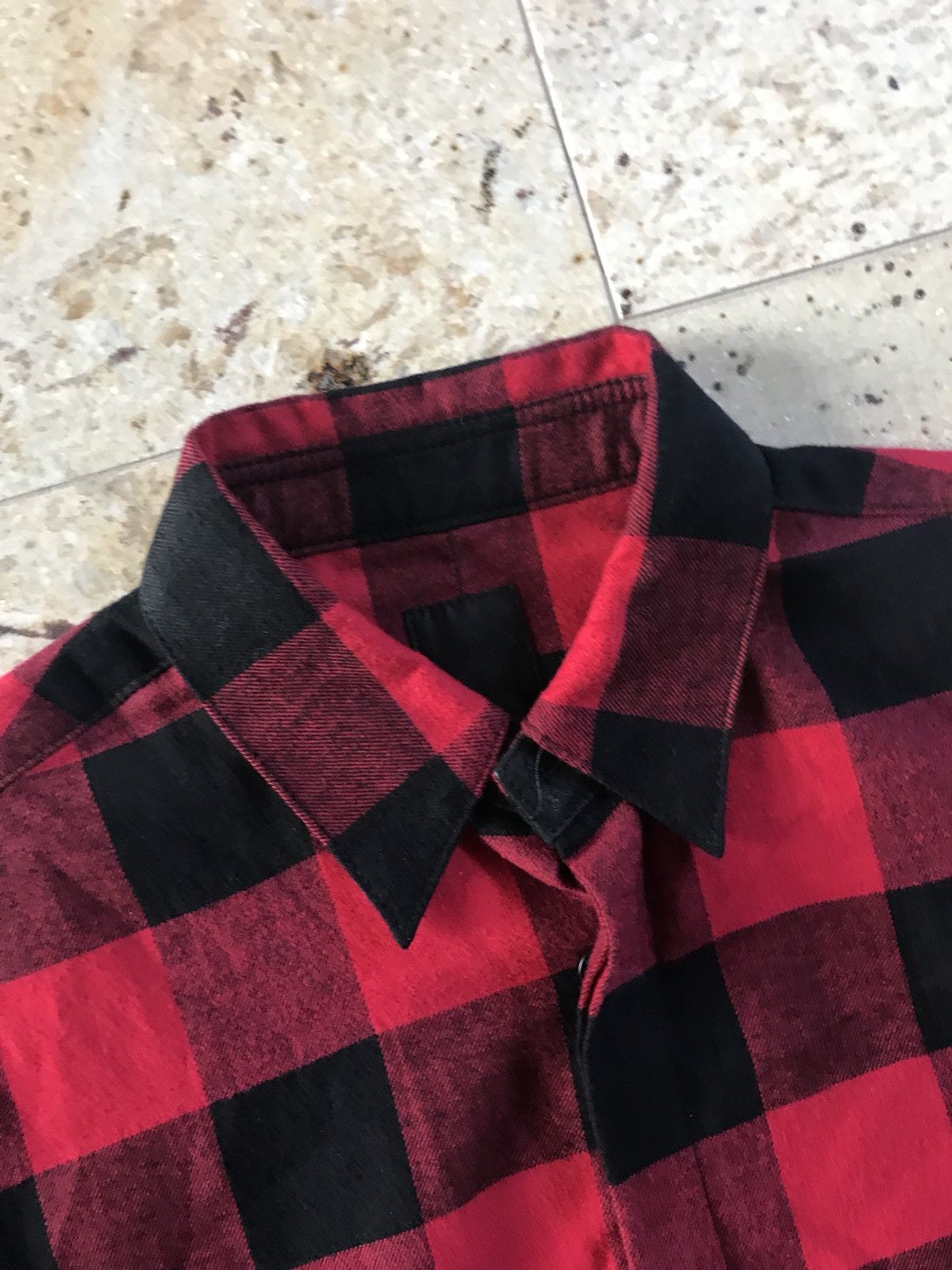 En Noir o1rshd1 “Jagger” Plaid Red & Black Flannel Size US S / EU 44-46 / 1 - 11 Thumbnail