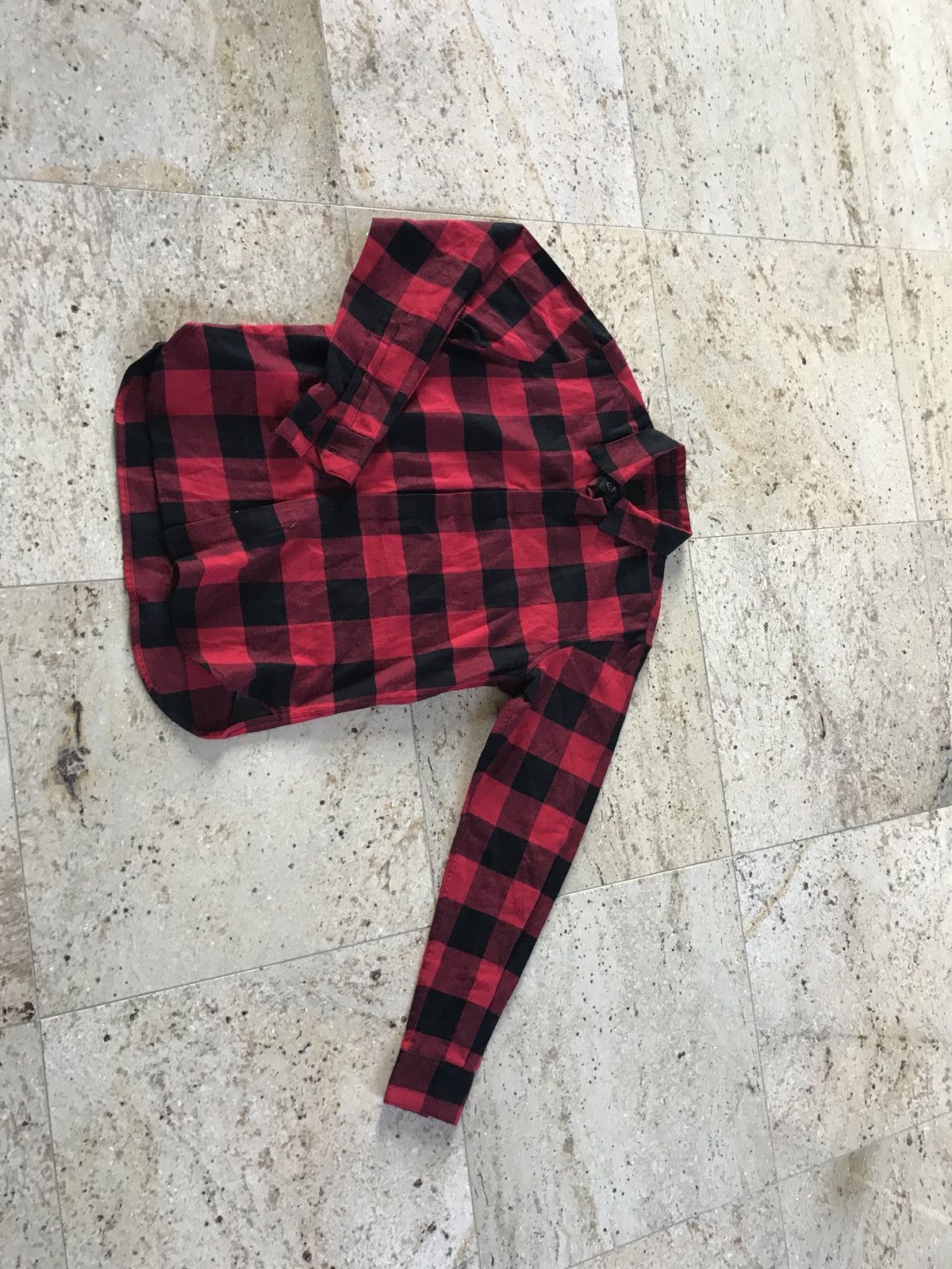 En Noir o1rshd1 “Jagger” Plaid Red & Black Flannel Size US S / EU 44-46 / 1 - 15 Thumbnail