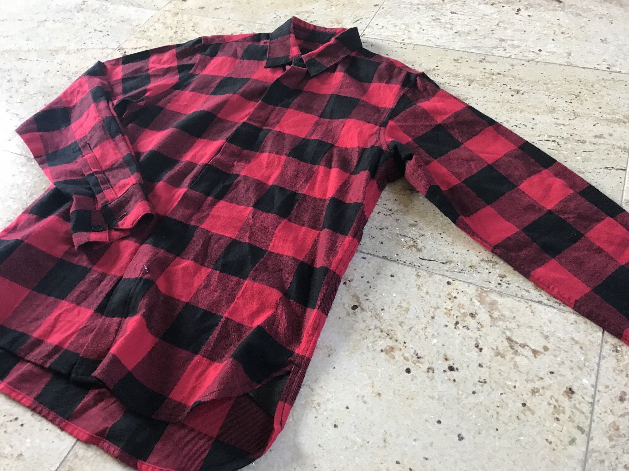 En Noir o1rshd1 “Jagger” Plaid Red & Black Flannel Size US S / EU 44-46 / 1 - 5 Thumbnail