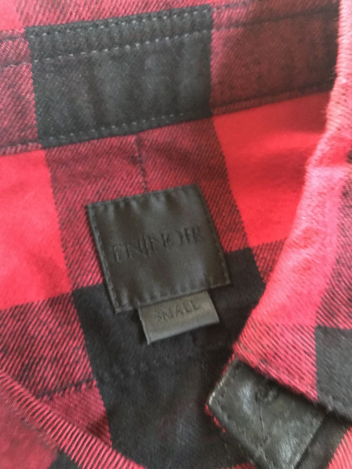 En Noir o1rshd1 “Jagger” Plaid Red & Black Flannel Size US S / EU 44-46 / 1 - 17 Thumbnail