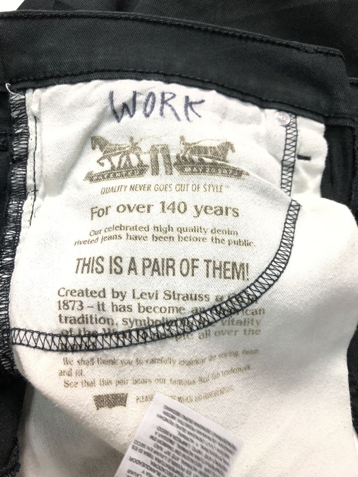 Levi's Vintage Clothing × Vintage VINTAGE LEVIS 513 SUPER BLACK DENIM Size US 34 / EU 50 - 10 Thumbnail
